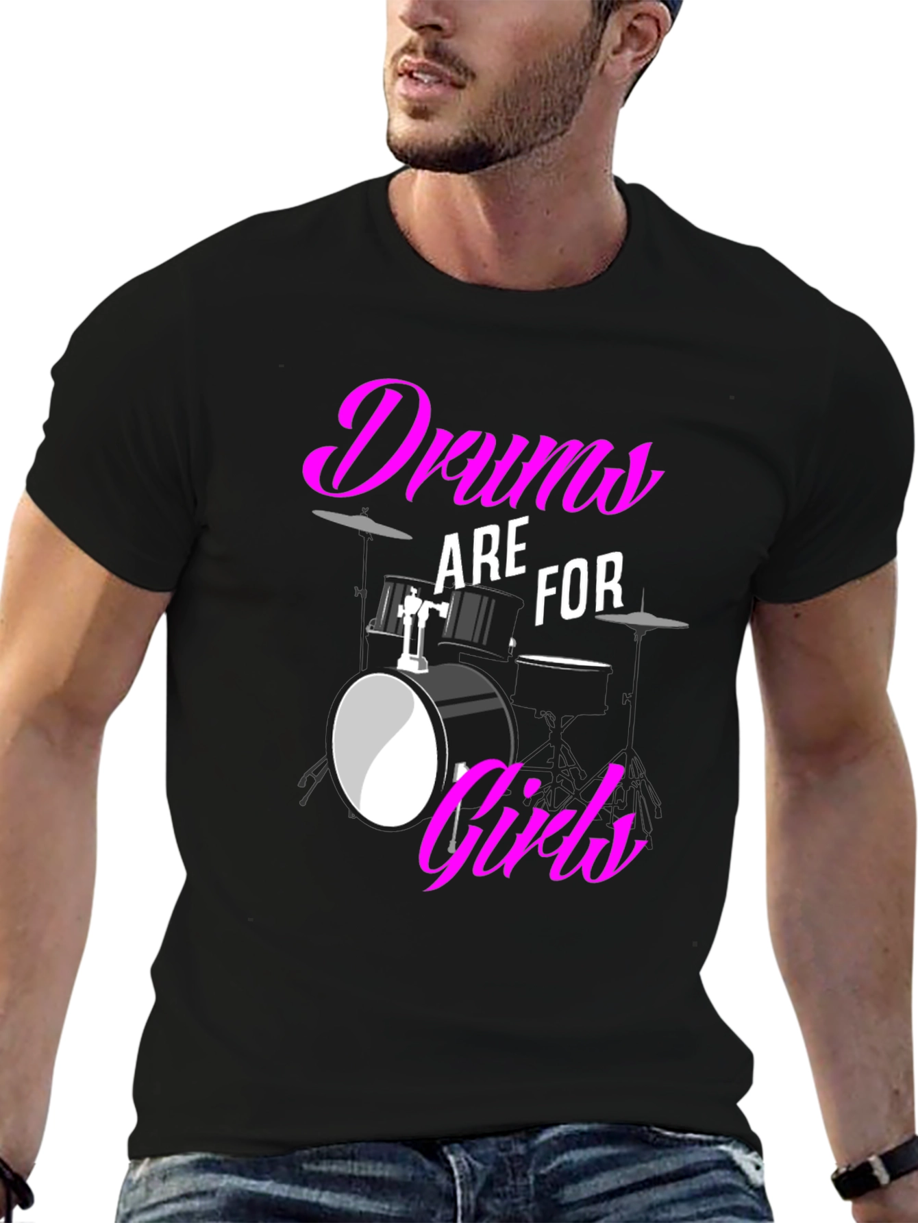 Drums are for Girls T-Shirt: Bold Graphic Tee