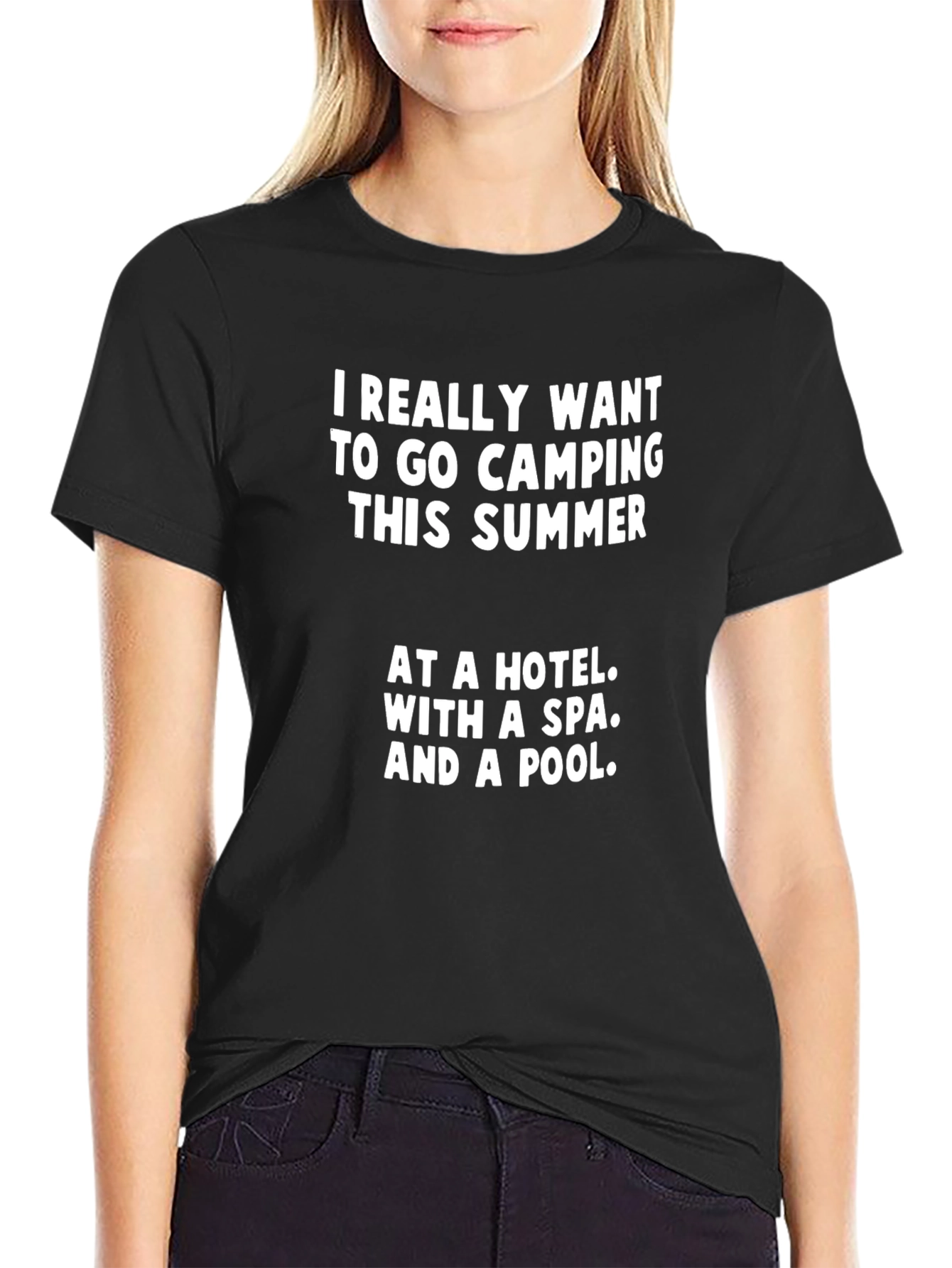 Funny Camping Hotel Spa Pool Summer T-Shirt