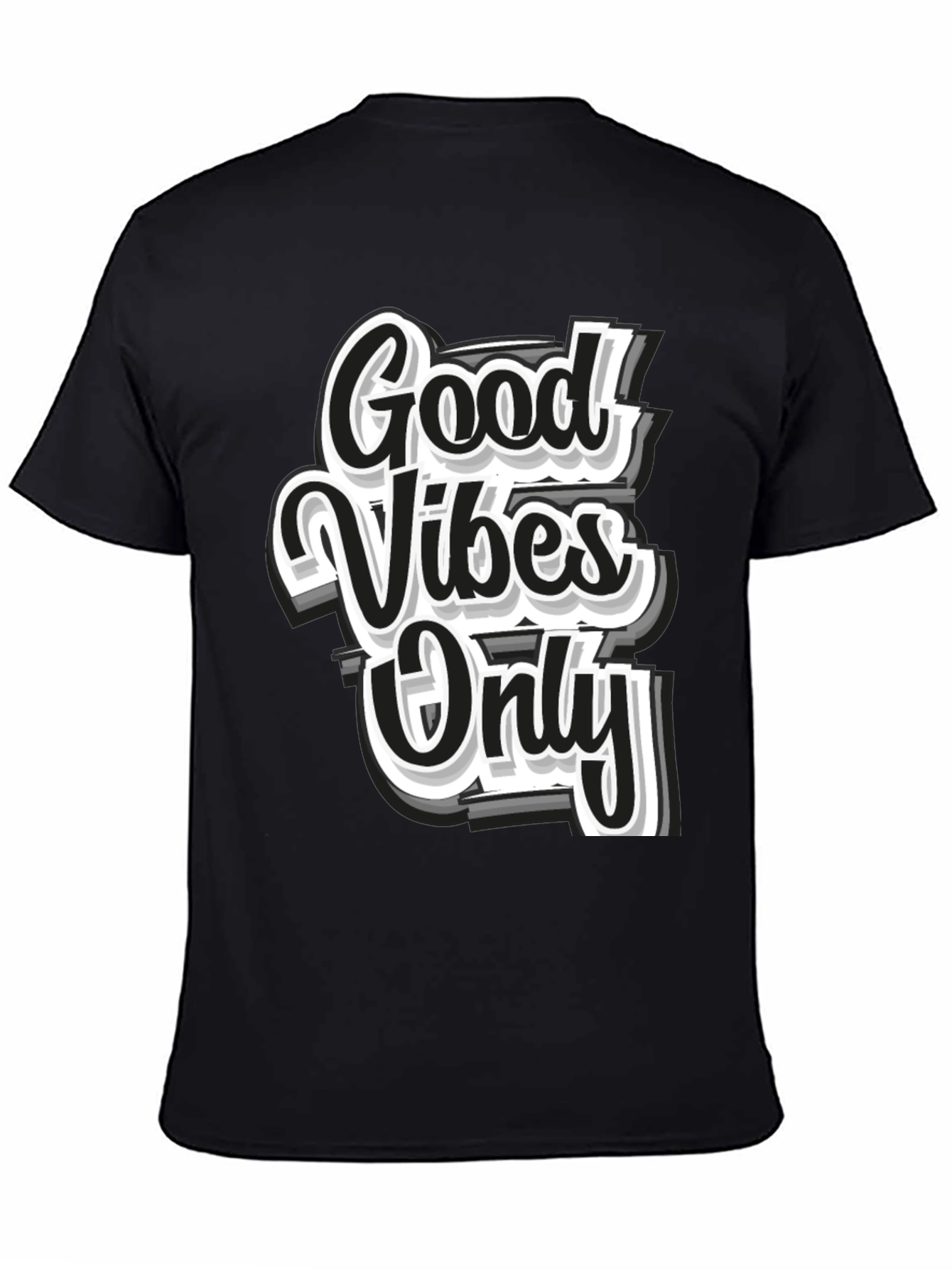 Good Vibes Only Black Graphic Tee