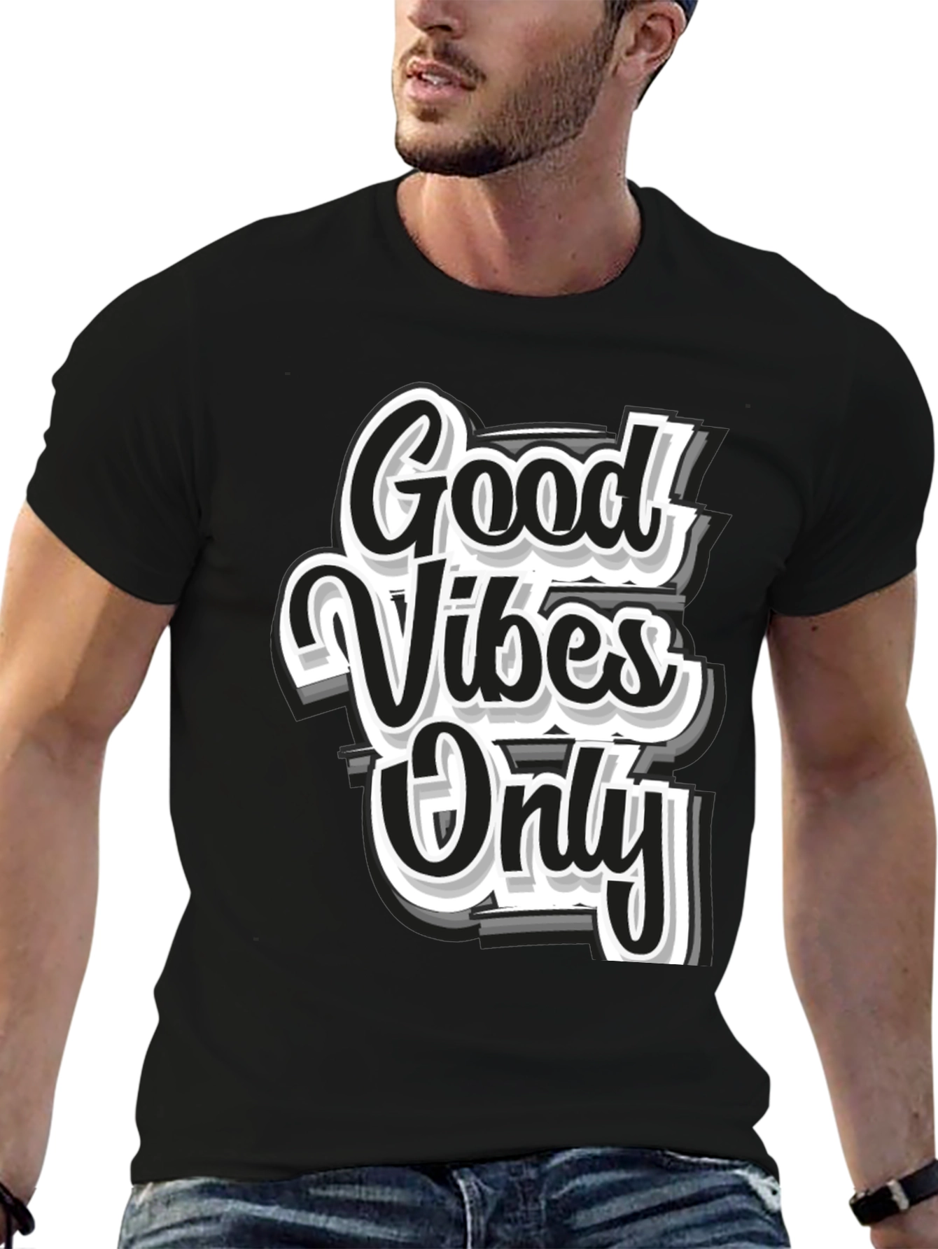 Good Vibes Only Black Graphic Tee