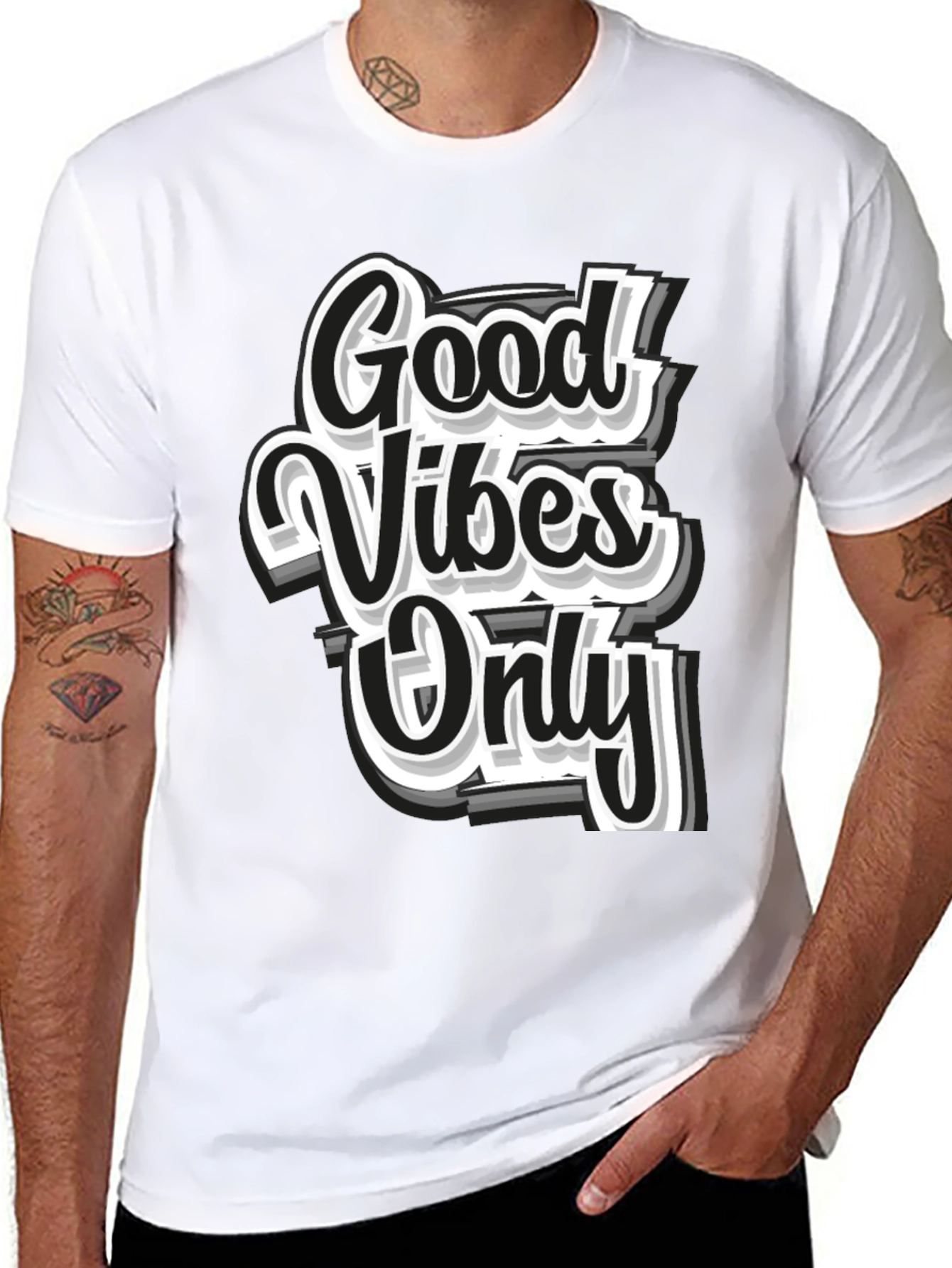 Good Vibes Only Black Graphic Tee