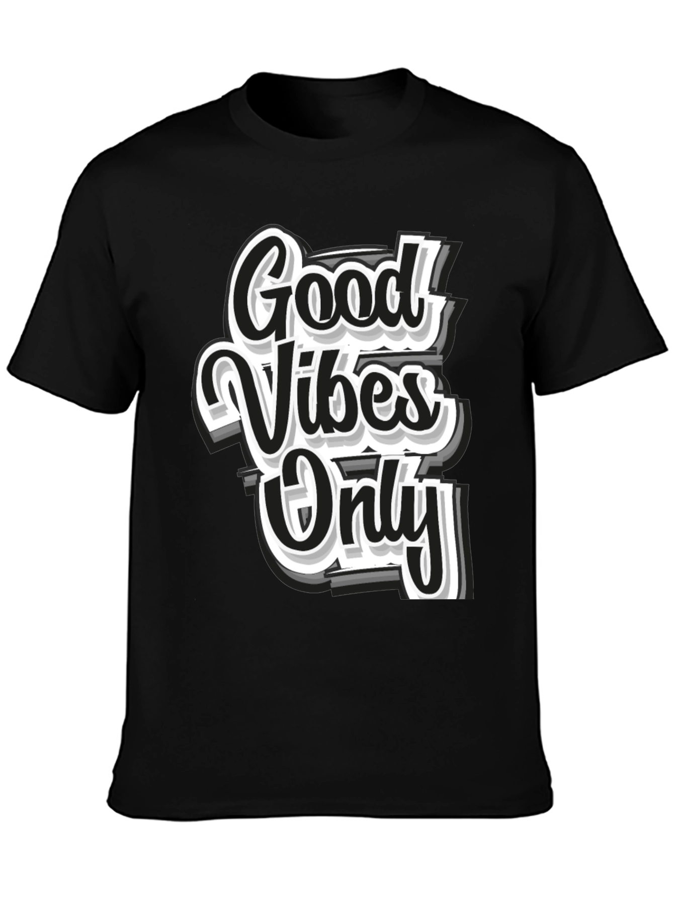 Good Vibes Only Black Graphic Tee