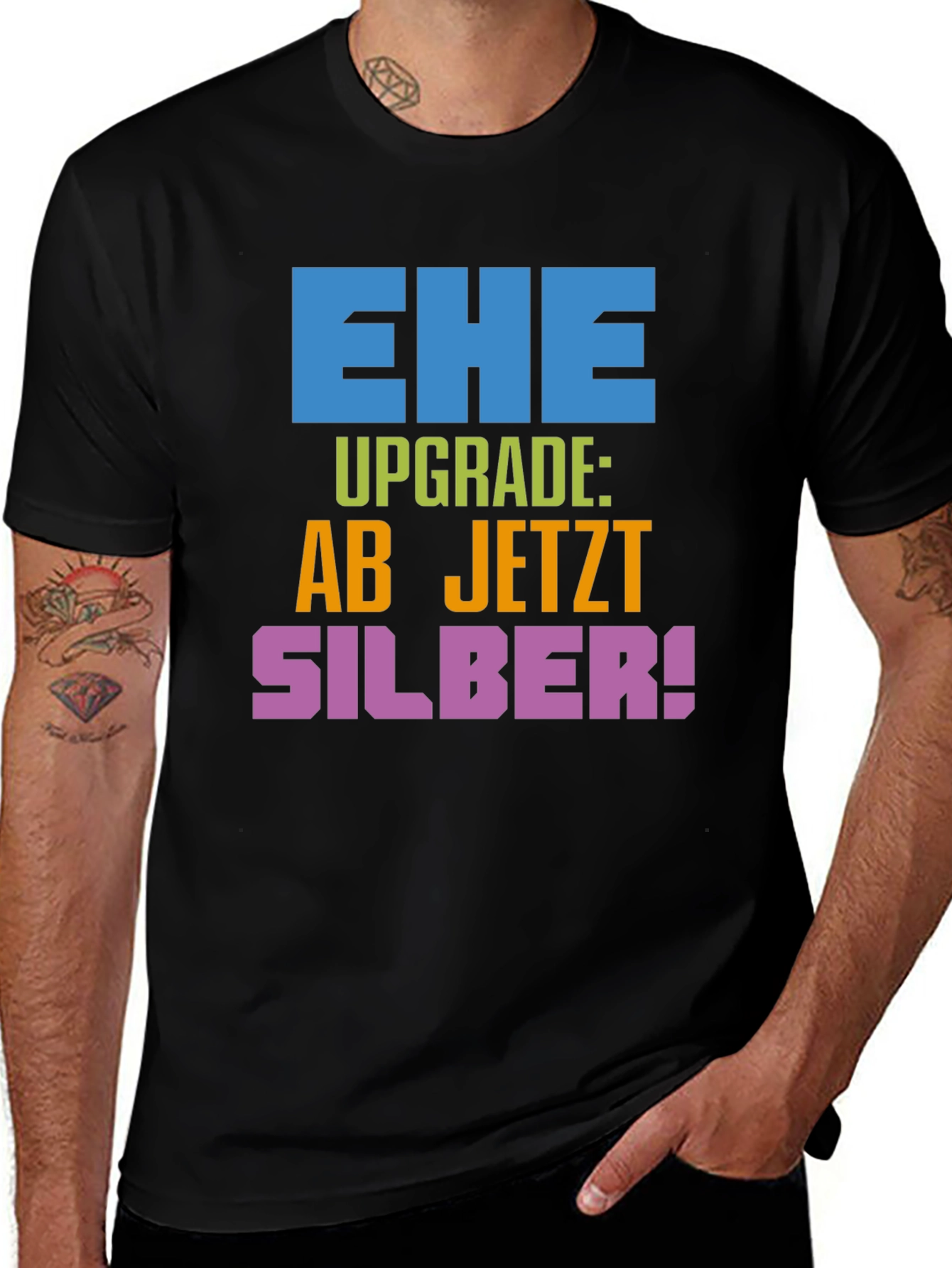 Ehe Upgrade Silber T-Shirt - Anniversary Gift