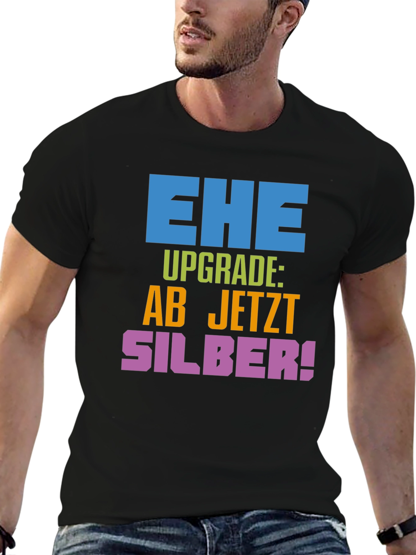 Ehe Upgrade Silber T-Shirt - Anniversary Gift