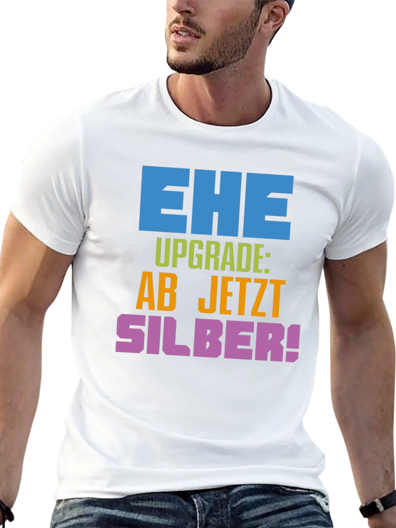 Ehe Upgrade Silber T-Shirt - Anniversary Gift