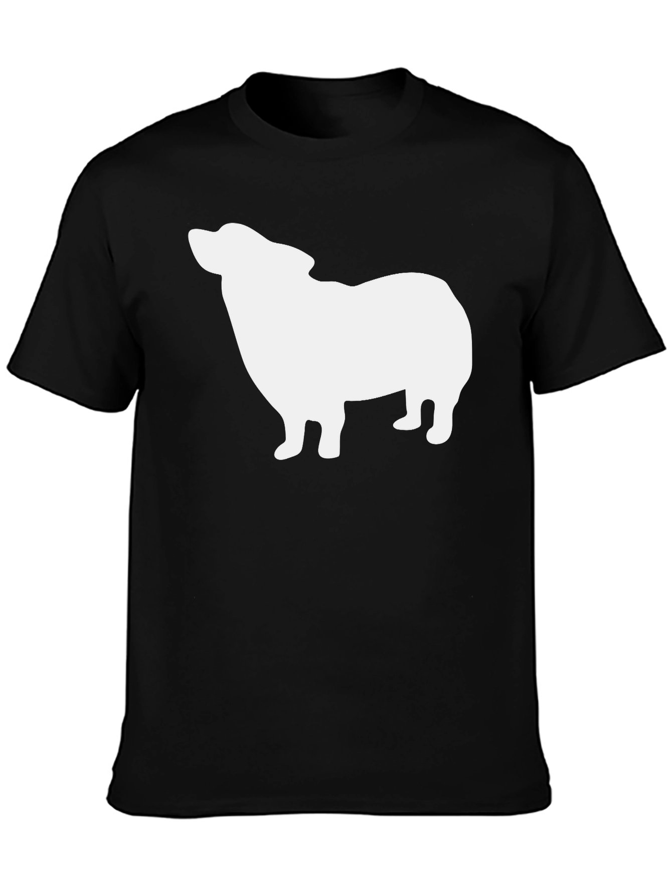 Dog Silhouette Black T-Shirt