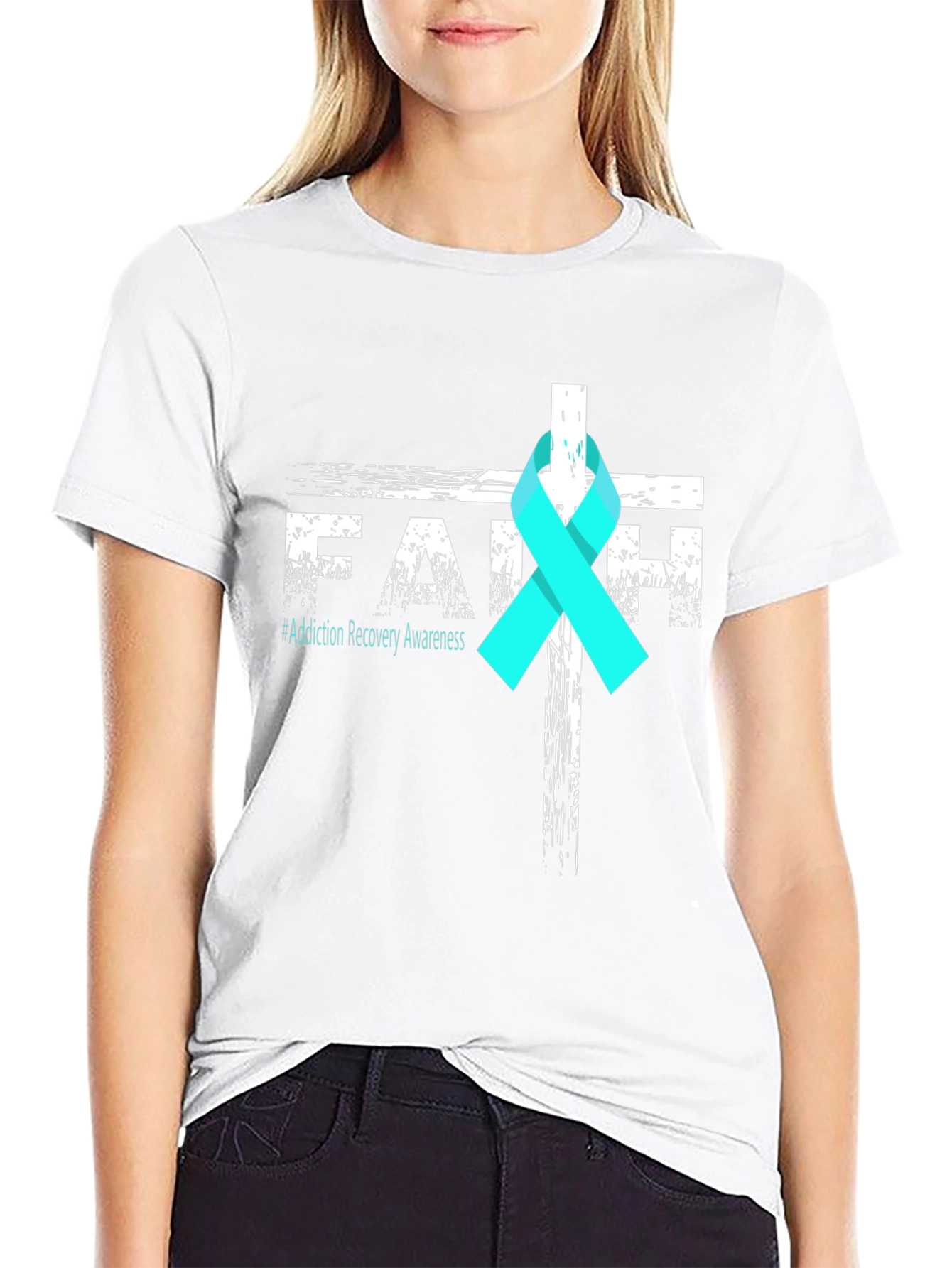 Faith Addiction Recovery Awareness T-Shirt