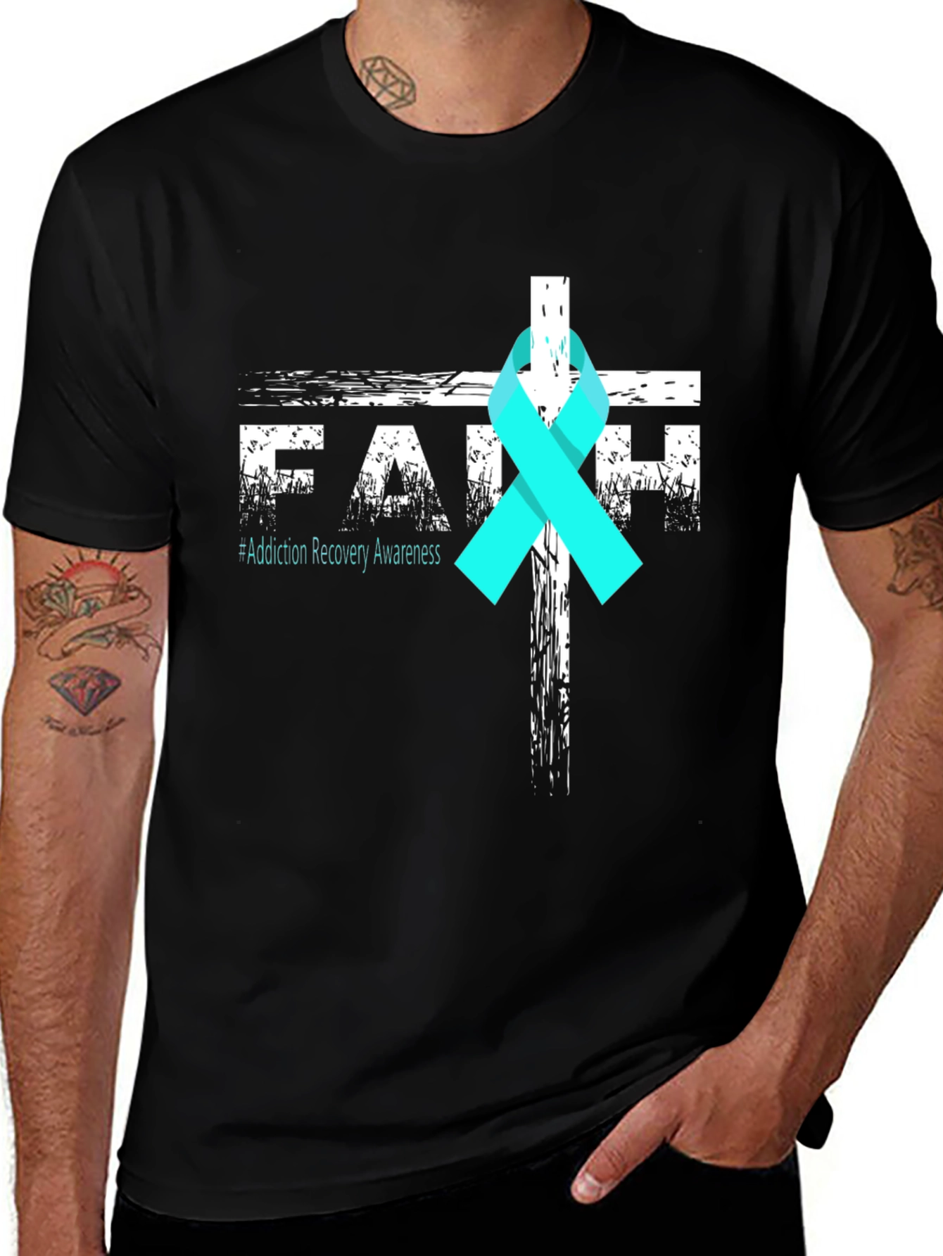 Faith Addiction Recovery Awareness T-Shirt