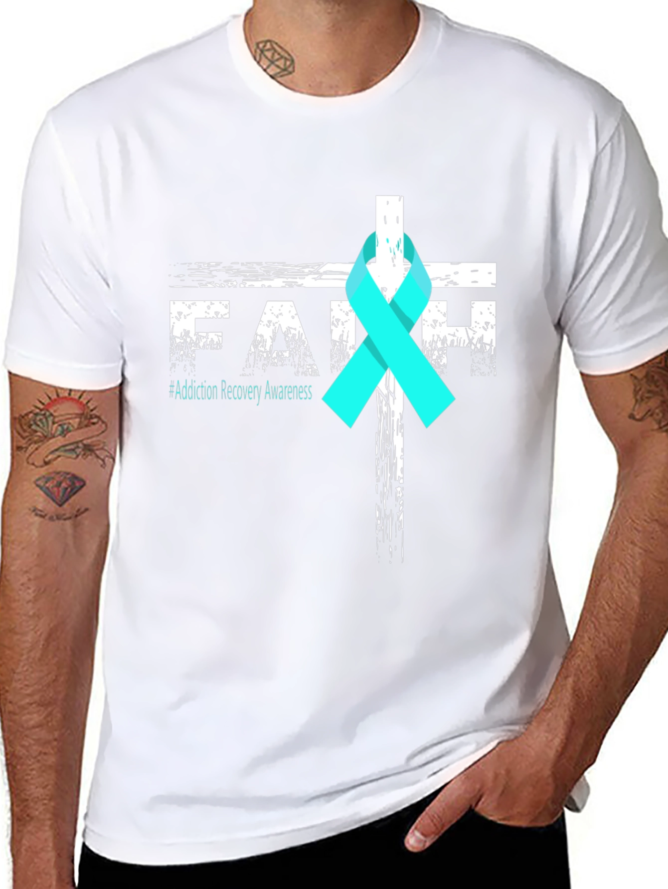 Faith Addiction Recovery Awareness T-Shirt
