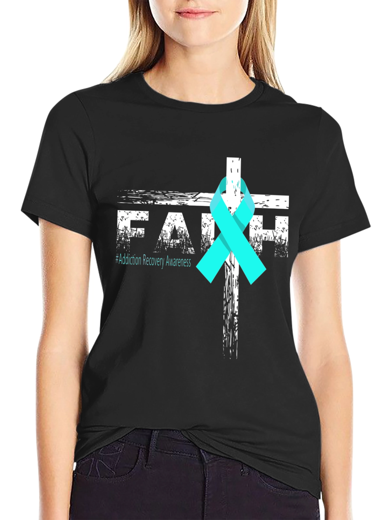 Faith Addiction Recovery Awareness T-Shirt