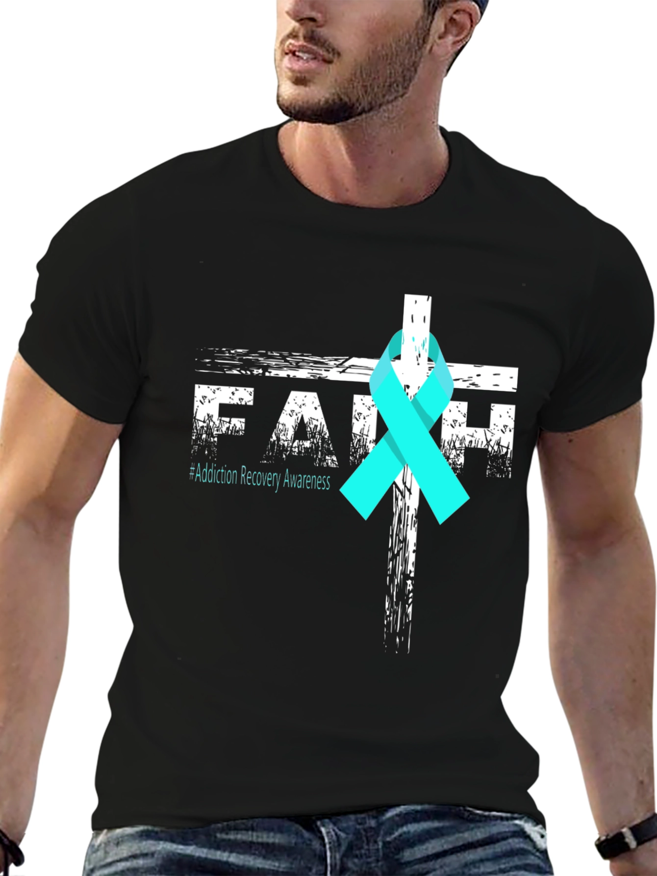 Faith Addiction Recovery Awareness T-Shirt