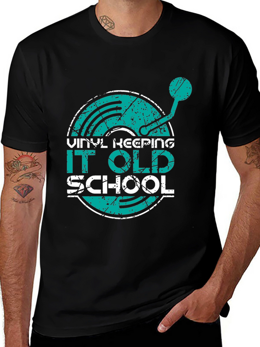 Vinyl Keeping It Old School Graphic T-Shirt