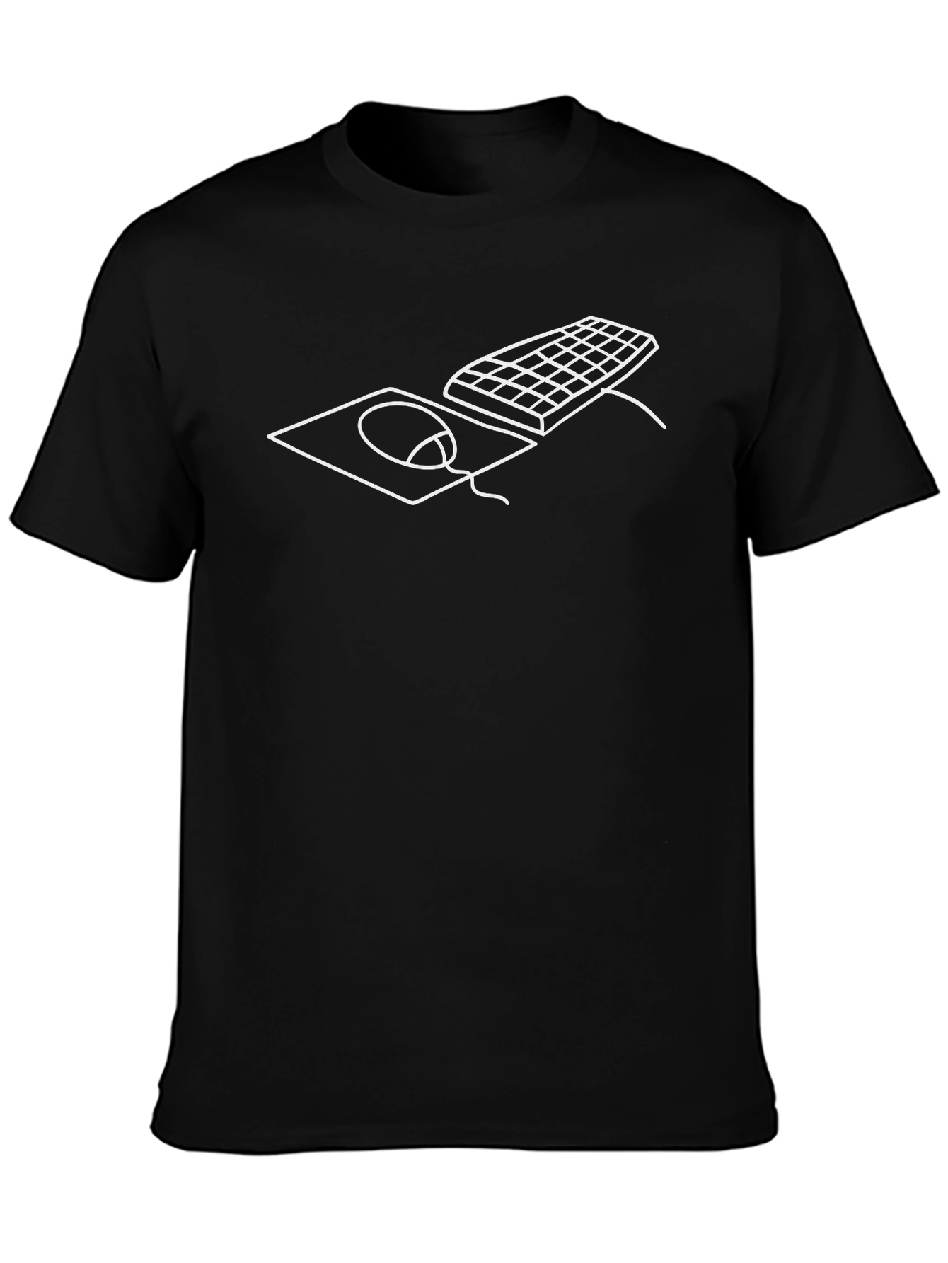 Retro Computer T-Shirt - Keyboard & Mouse Design