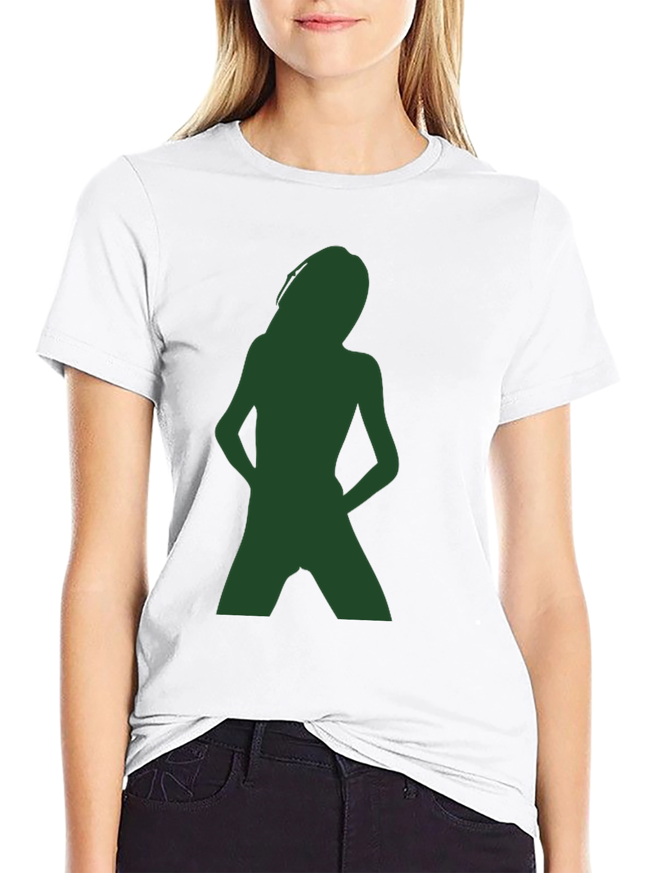 Silhouette Tee - Black Cotton Blend