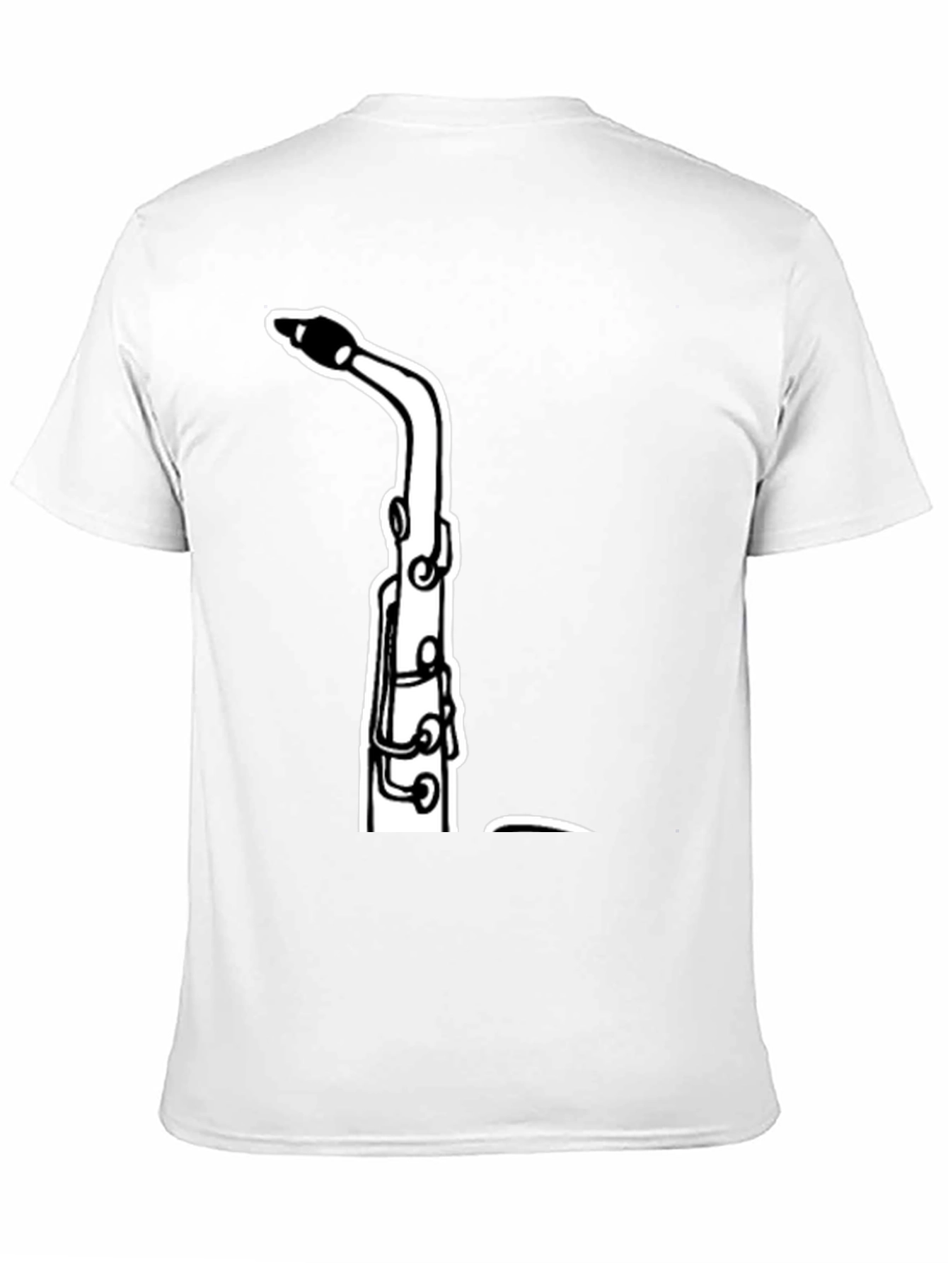 Saxophone Graphic Tee - Black Cotton