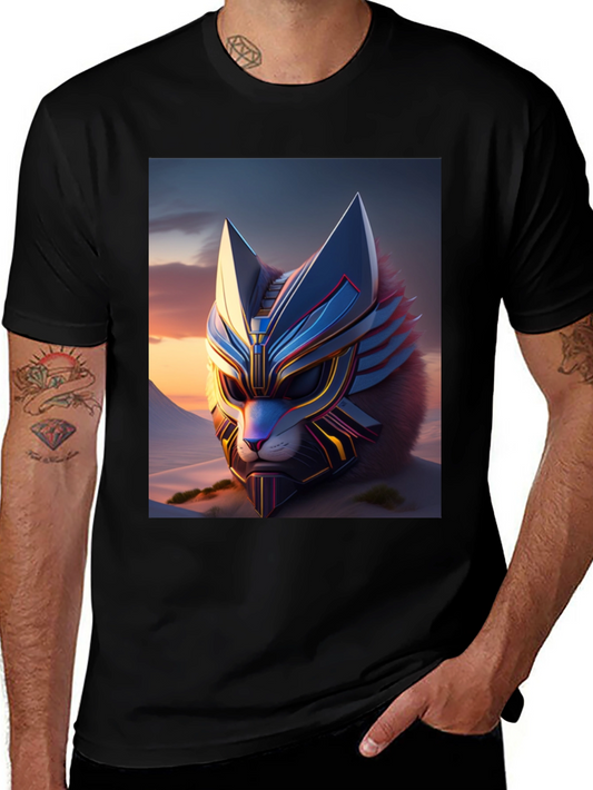Cyberpunk Cat T-Shirt: Futuristic Feline Design