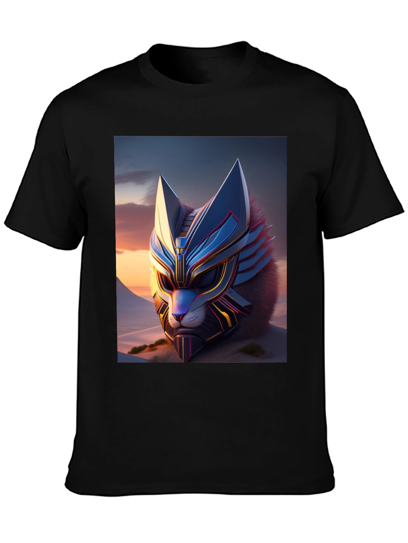 Cyberpunk Cat T-Shirt: Futuristic Feline Design