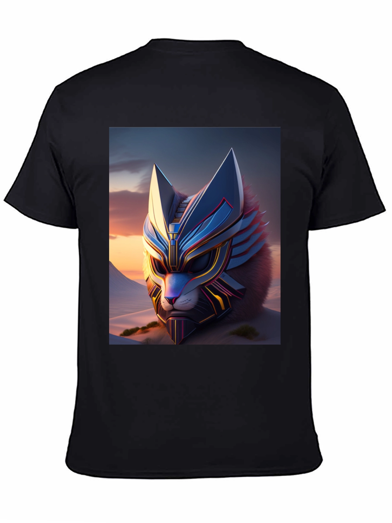 Cyberpunk Cat T-Shirt: Futuristic Feline Design