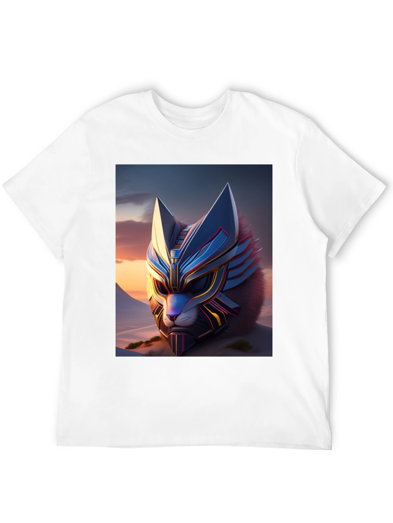 Cyberpunk Cat T-Shirt: Futuristic Feline Design