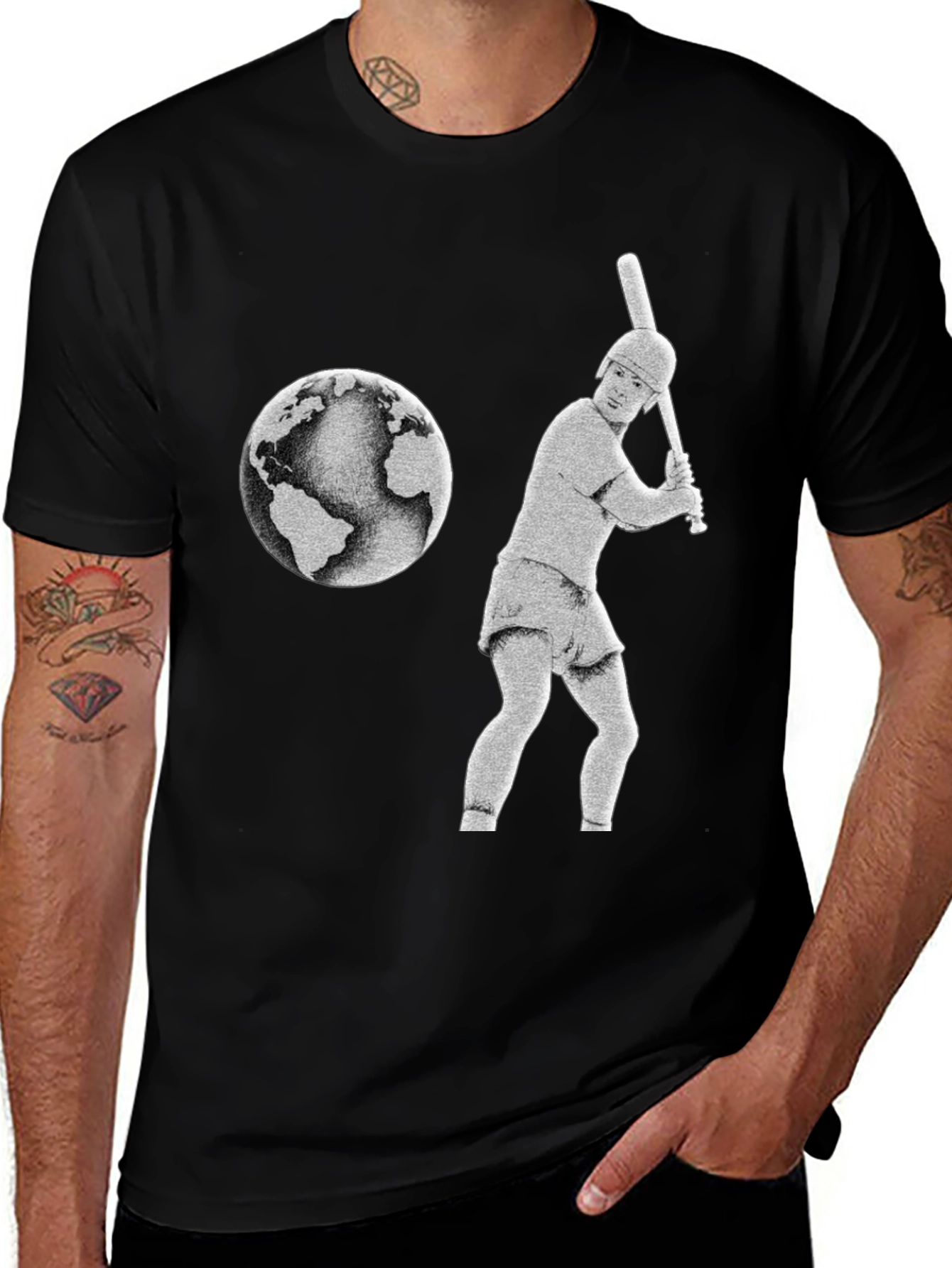 Baseball Earth Graphic Tee