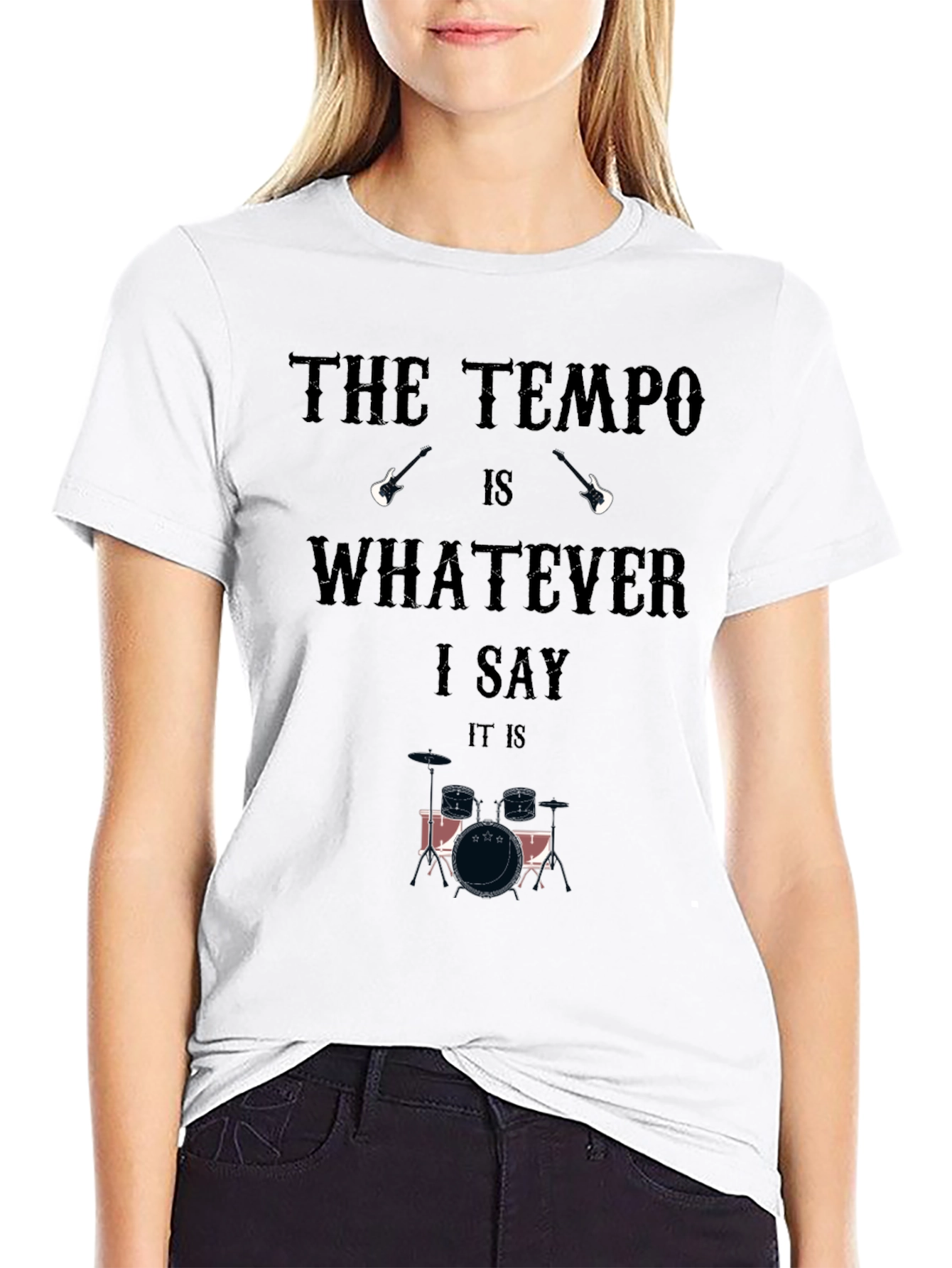 The Tempo Drummer Graphic Tee - Musician Style!