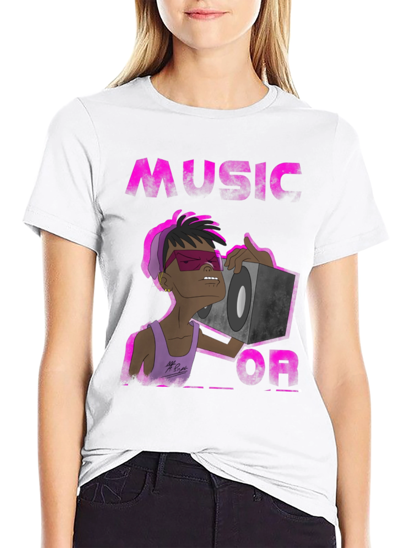 Music Or... Graphic Print T-Shirt