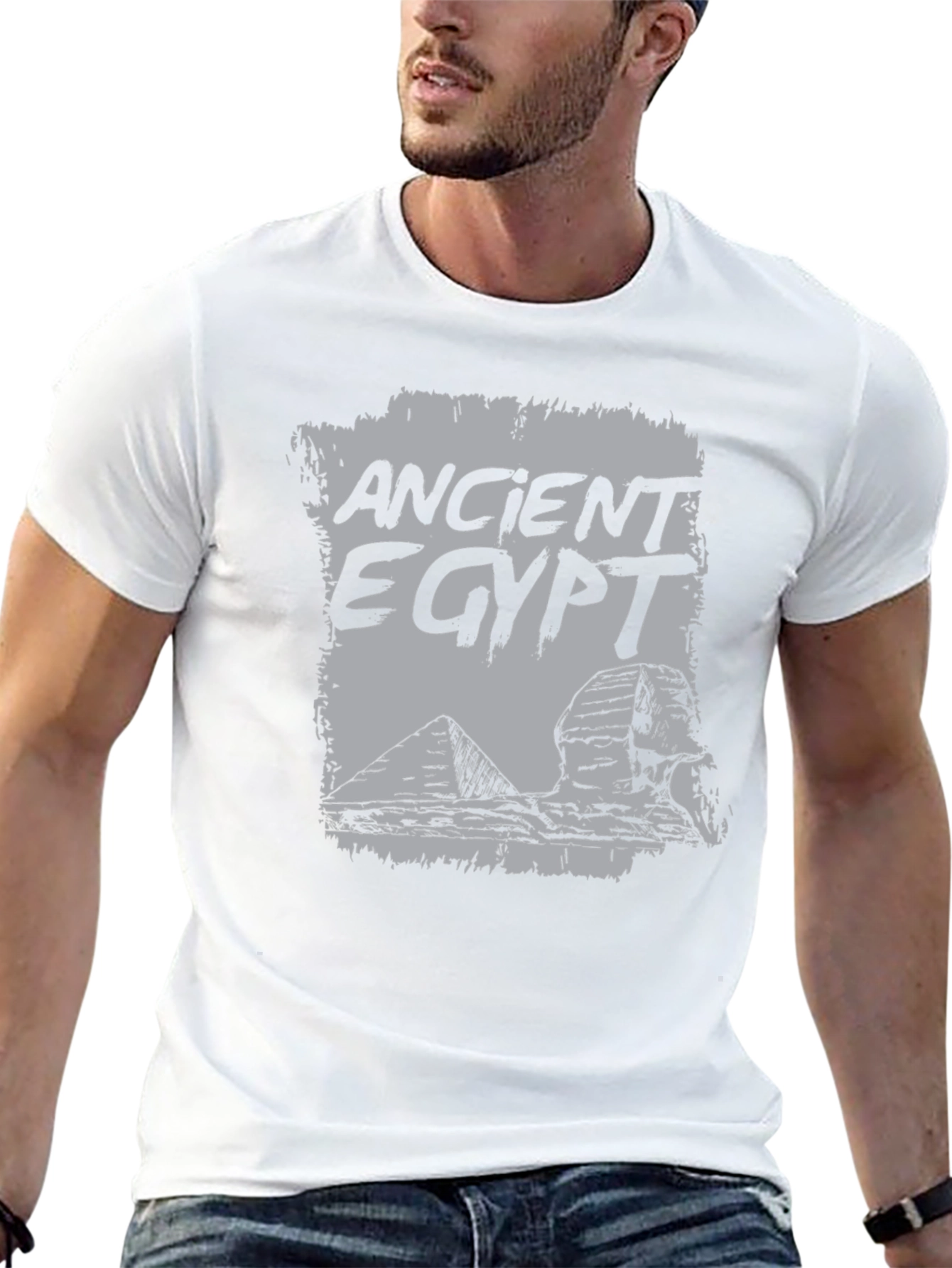 Ancient Egypt Graphic Tee - Black Cotton T-Shirt