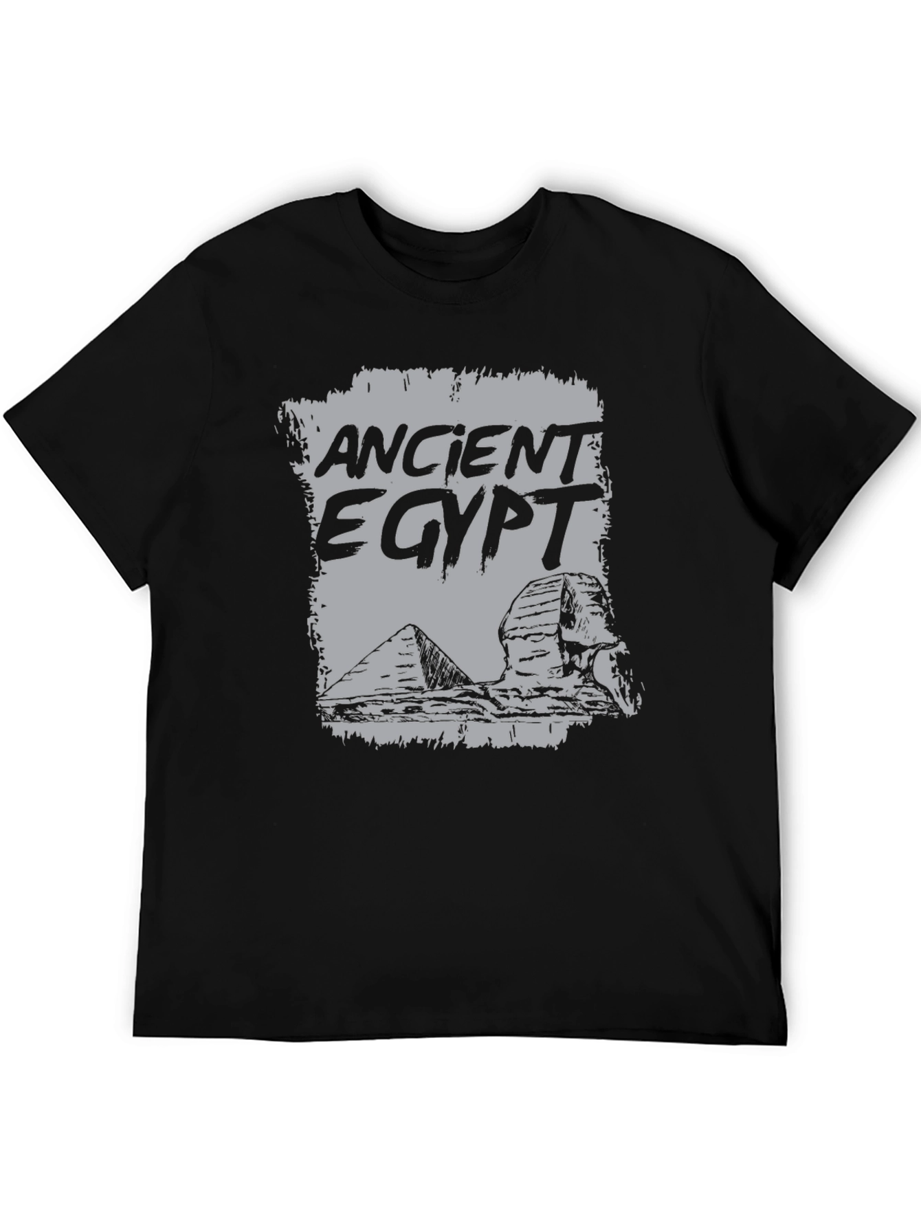 Ancient Egypt Graphic Tee - Black Cotton T-Shirt