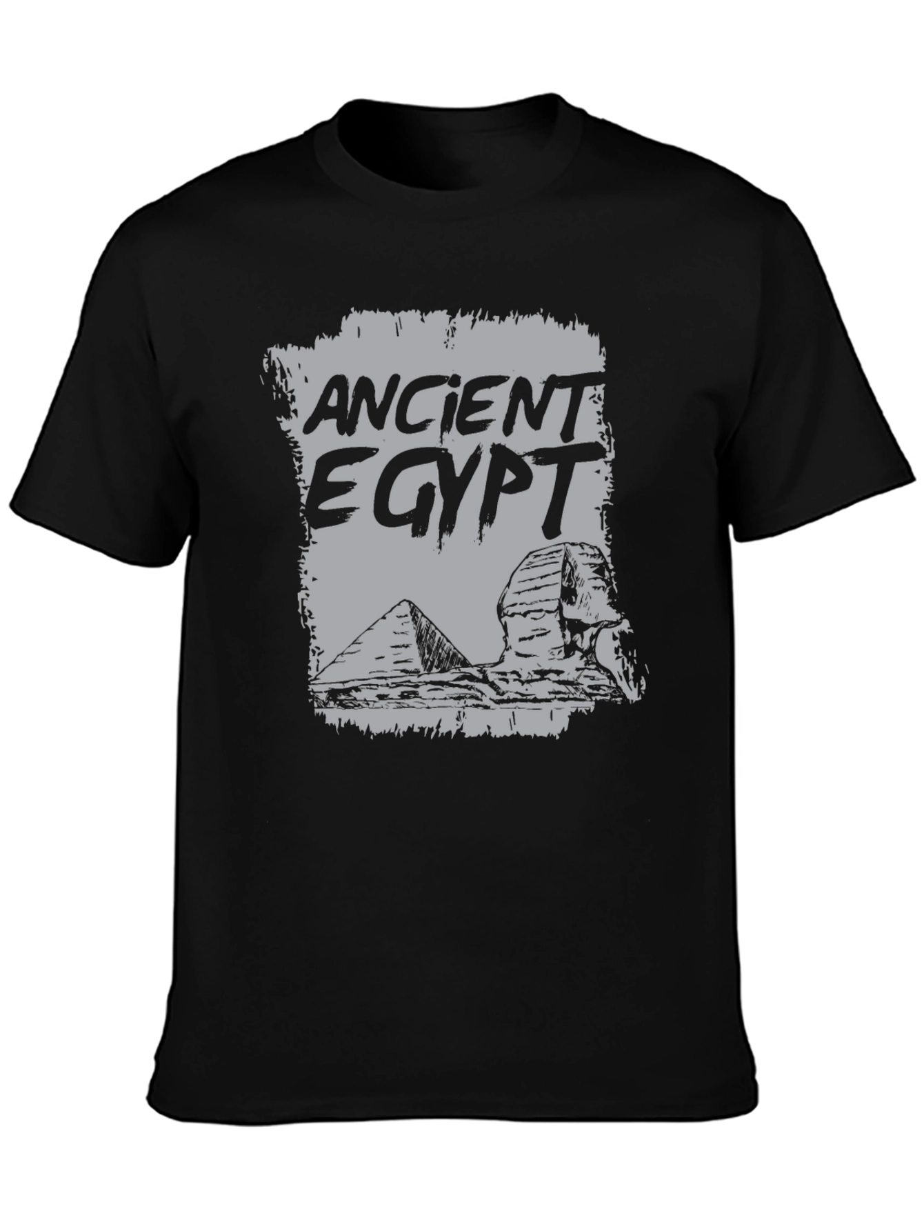 Ancient Egypt Graphic Tee - Black Cotton T-Shirt