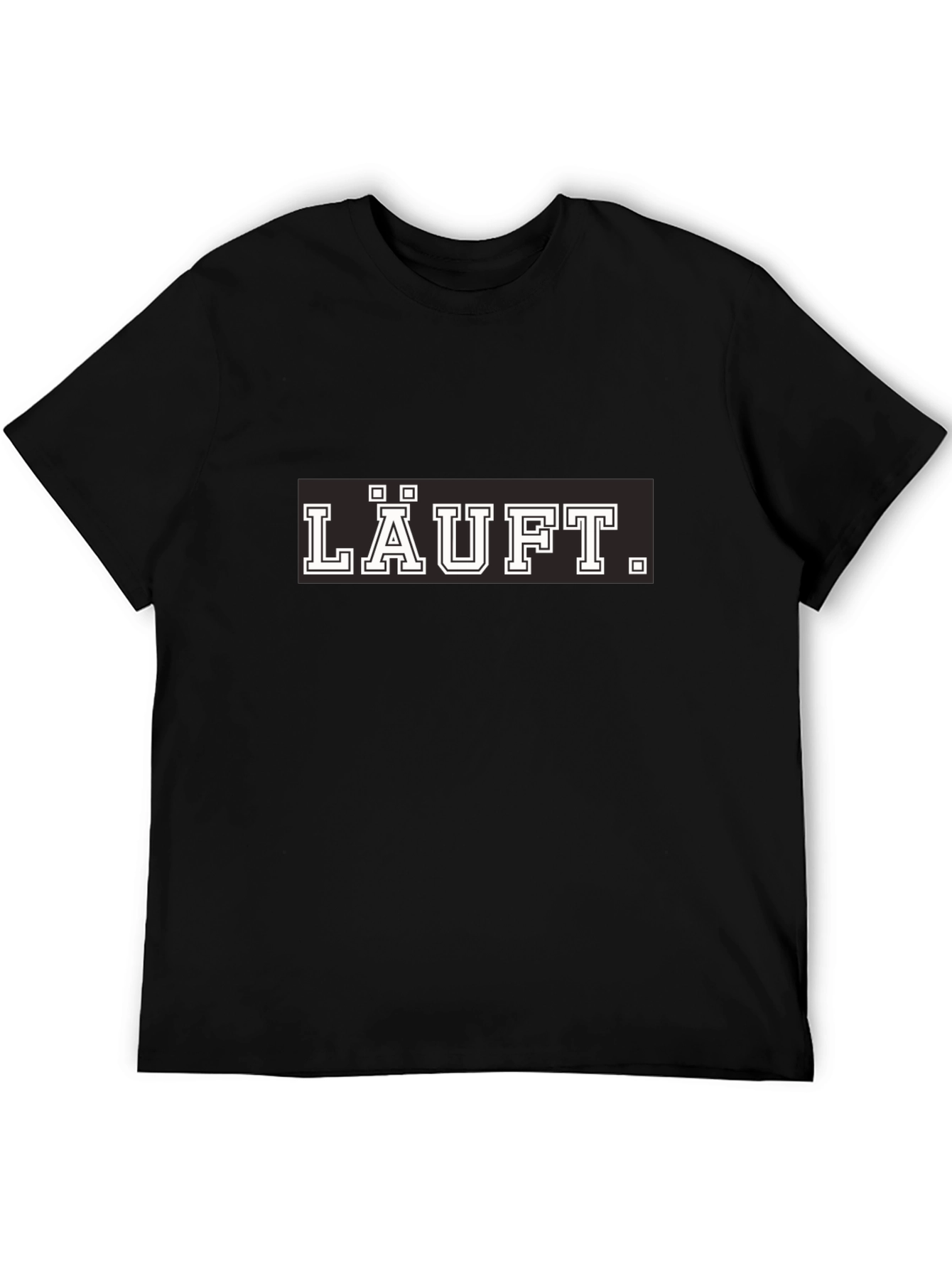 LÄUFT. Black Cotton Graphic Tee