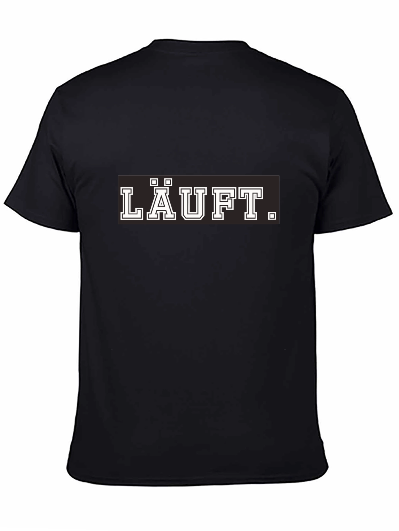 LÄUFT. Black Cotton Graphic Tee