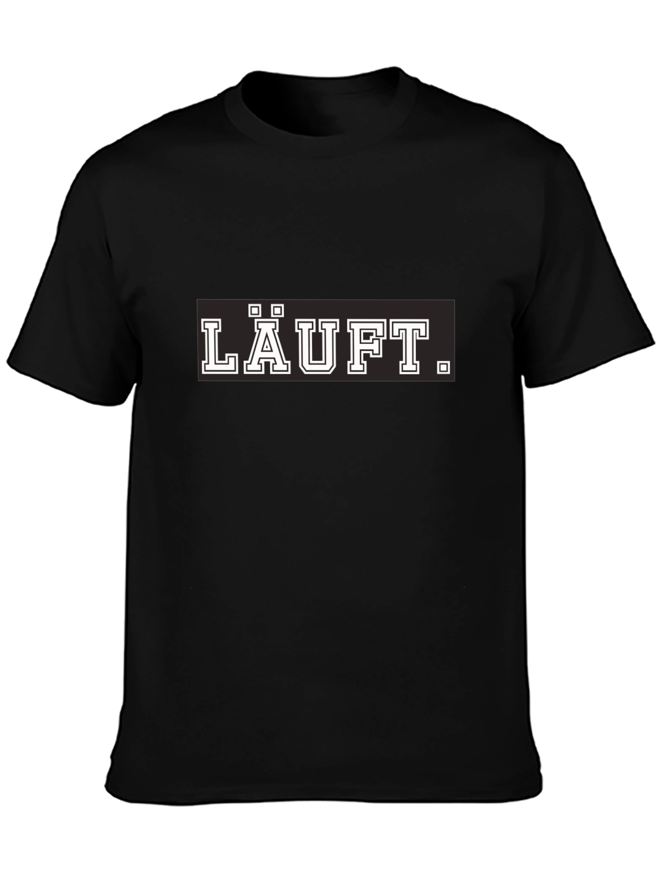 LÄUFT. Black Cotton Graphic Tee