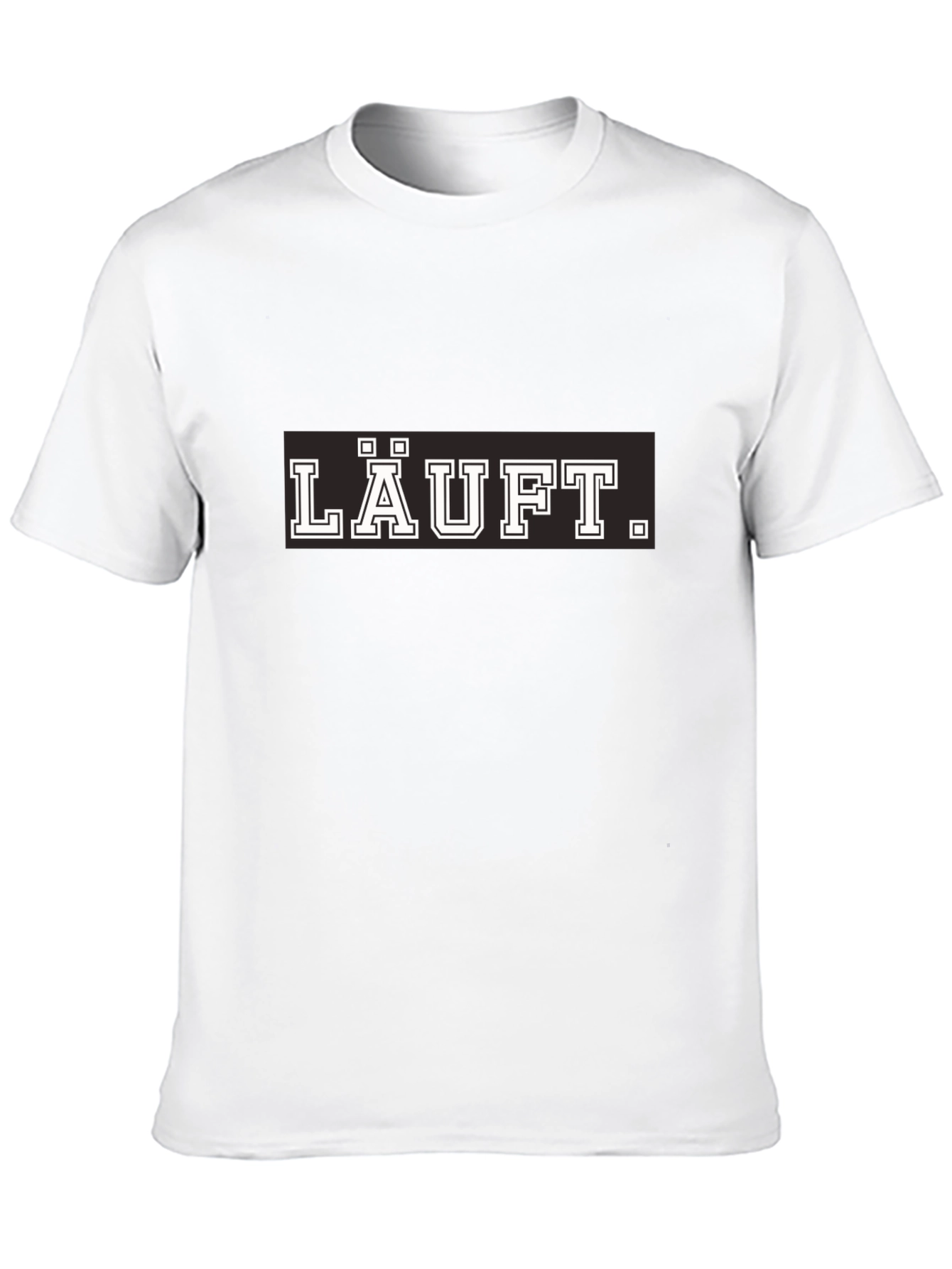 LÄUFT. Black Cotton Graphic Tee