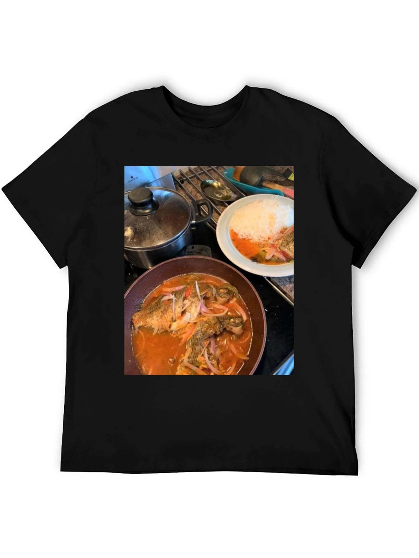 Foodie T-Shirt: Delicious Fish Dish Design