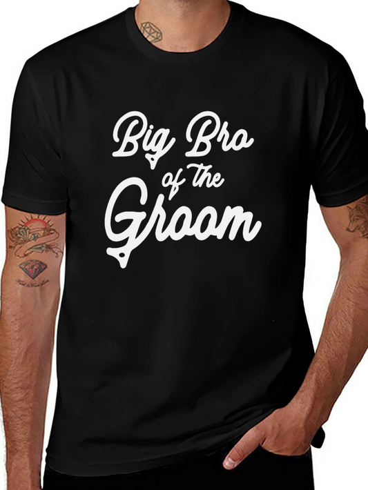 Big Bro of the Groom Black T-Shirt