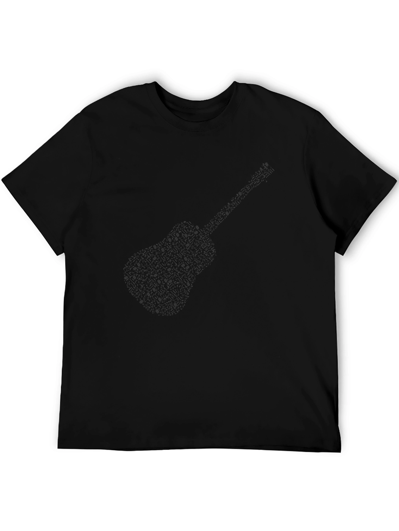 Black Guitar Graphic Tee - Stylish Music Lover Shirt
