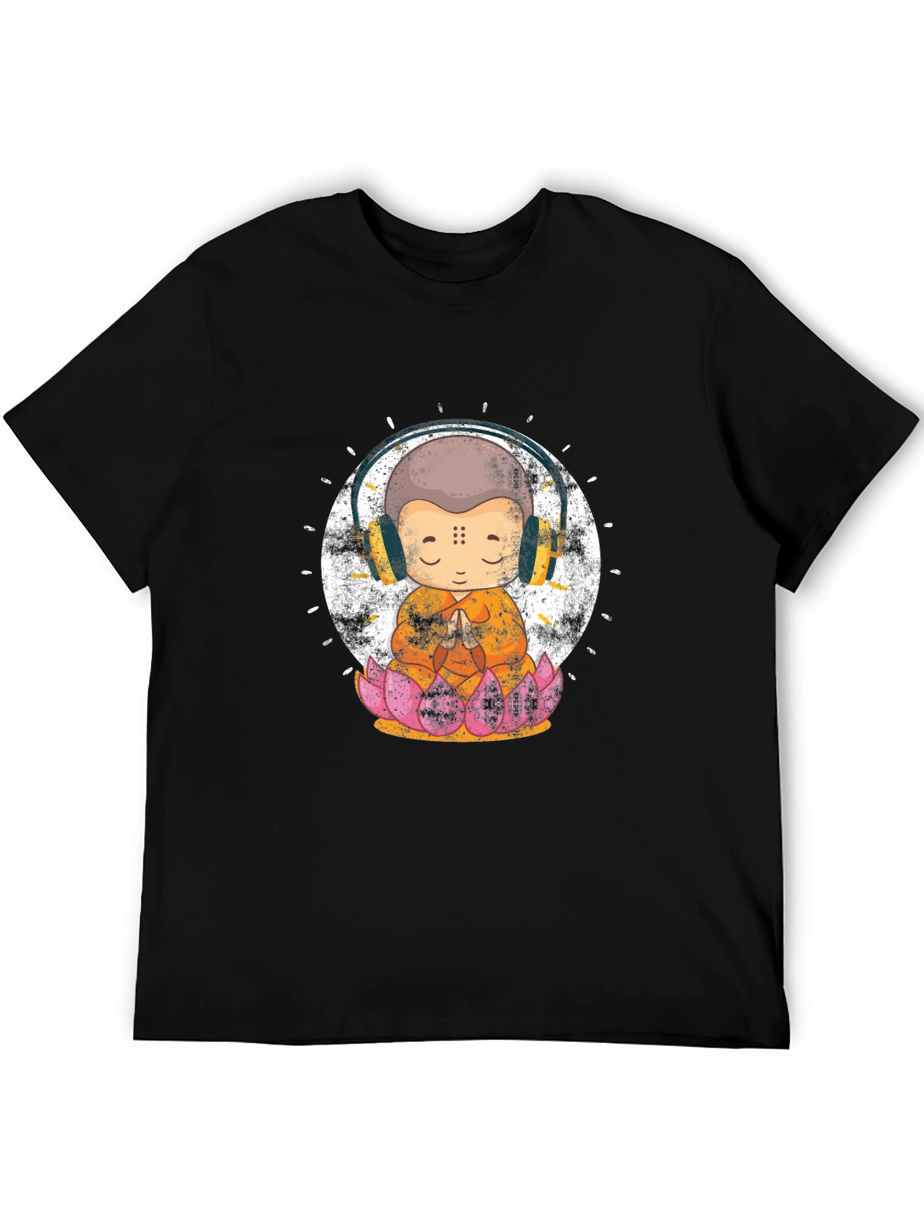 Zen Monk with Headphones T-Shirt