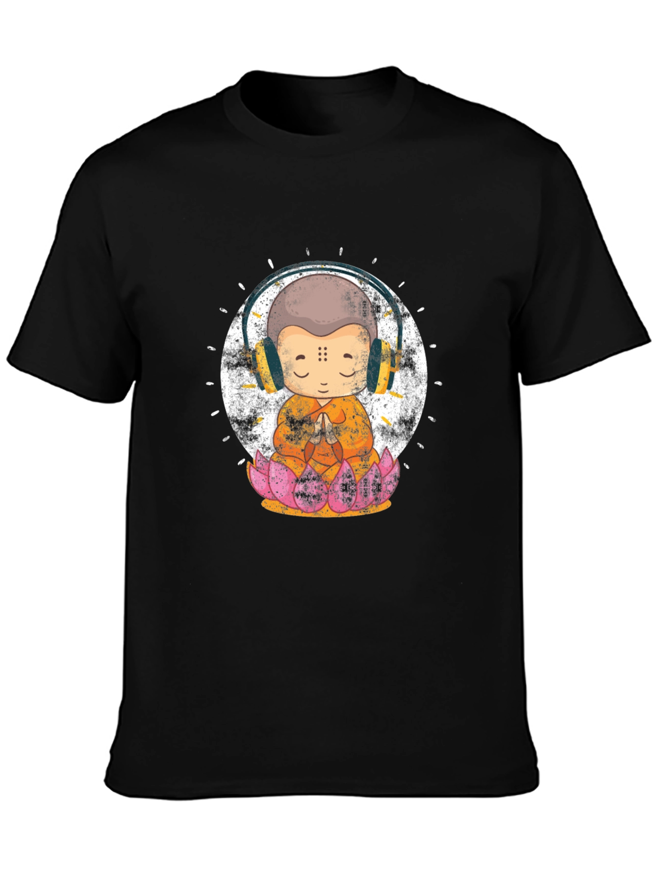 Zen Monk with Headphones T-Shirt