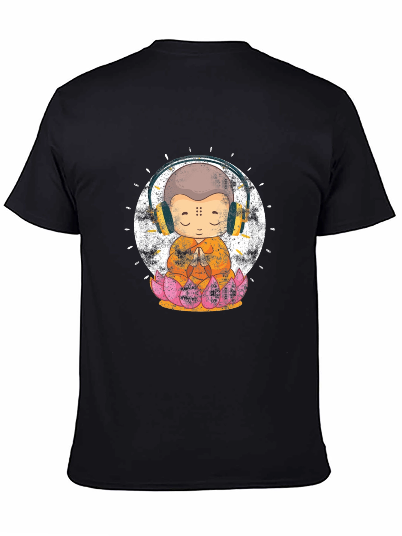 Zen Monk with Headphones T-Shirt