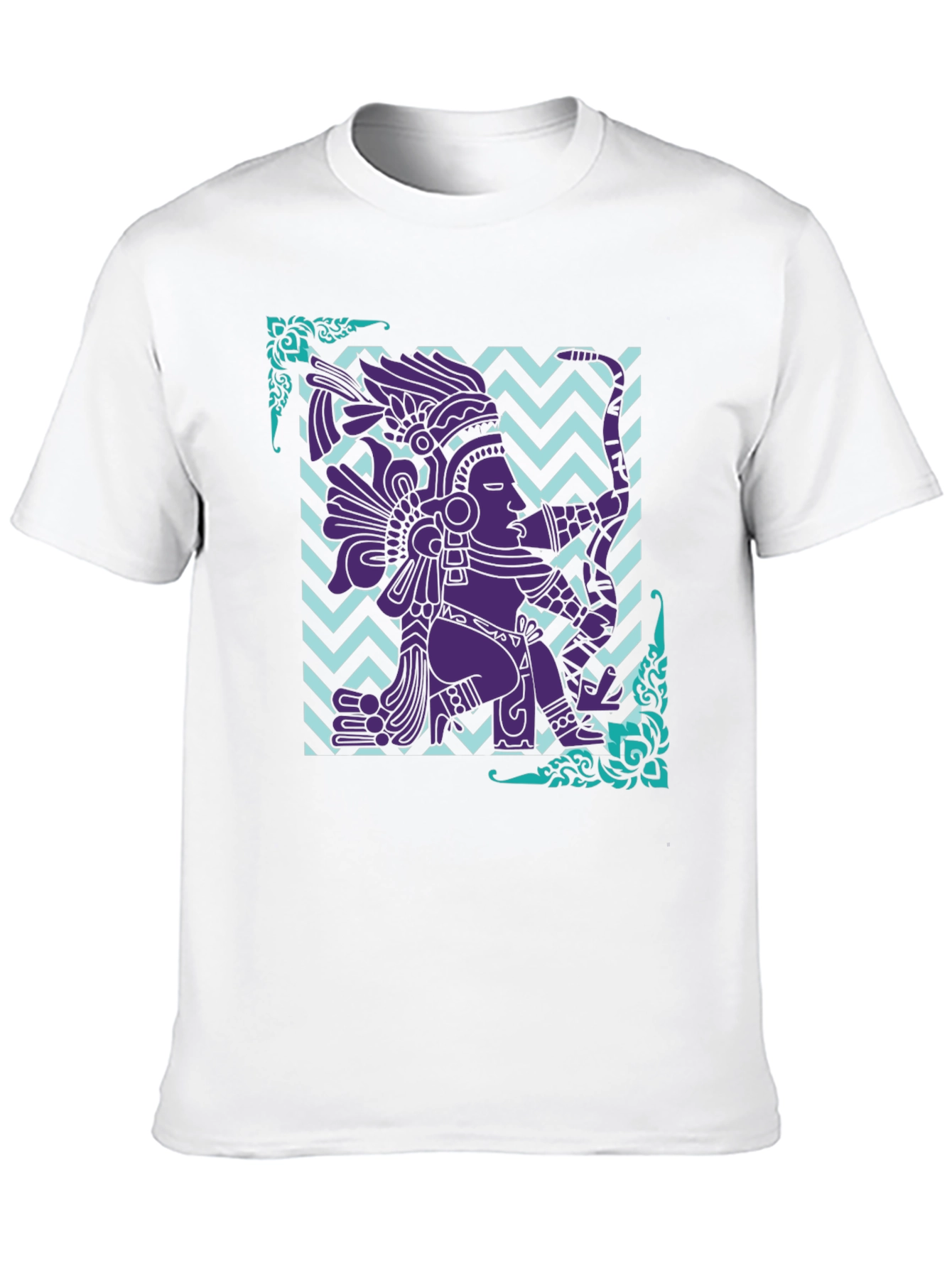 Mayan Warrior Graphic Tee - Aztec Culture Design