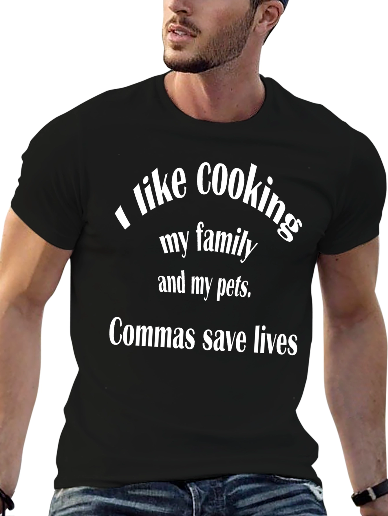 Funny Grammar T-Shirt: Commas Save Lives