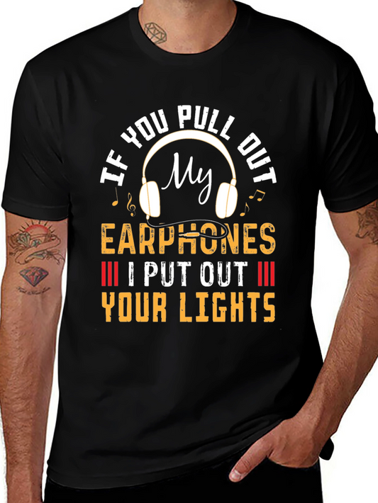 Funny Earphone Threat T-Shirt