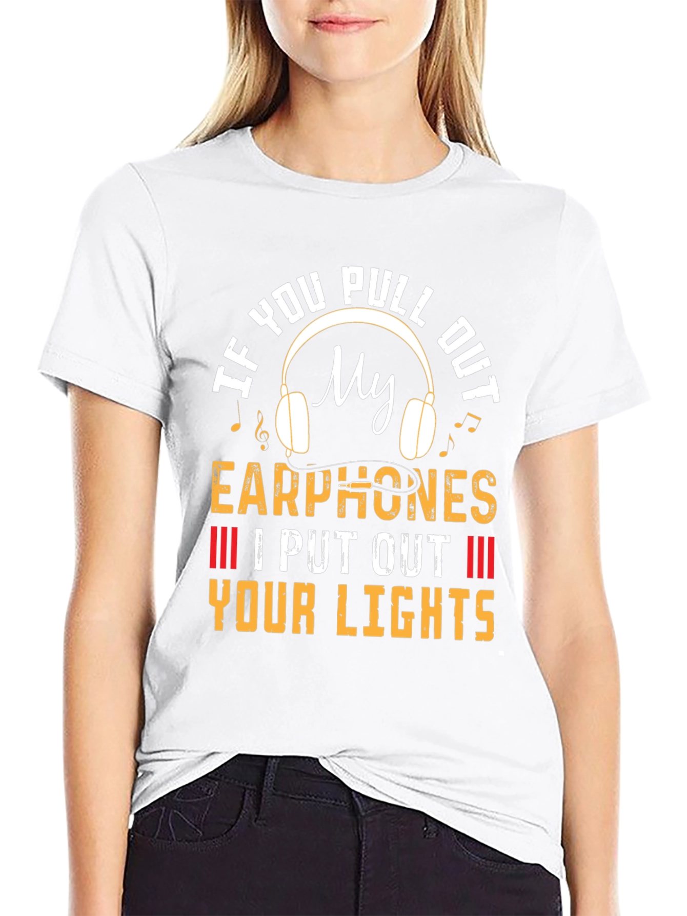 Funny Earphone Threat T-Shirt