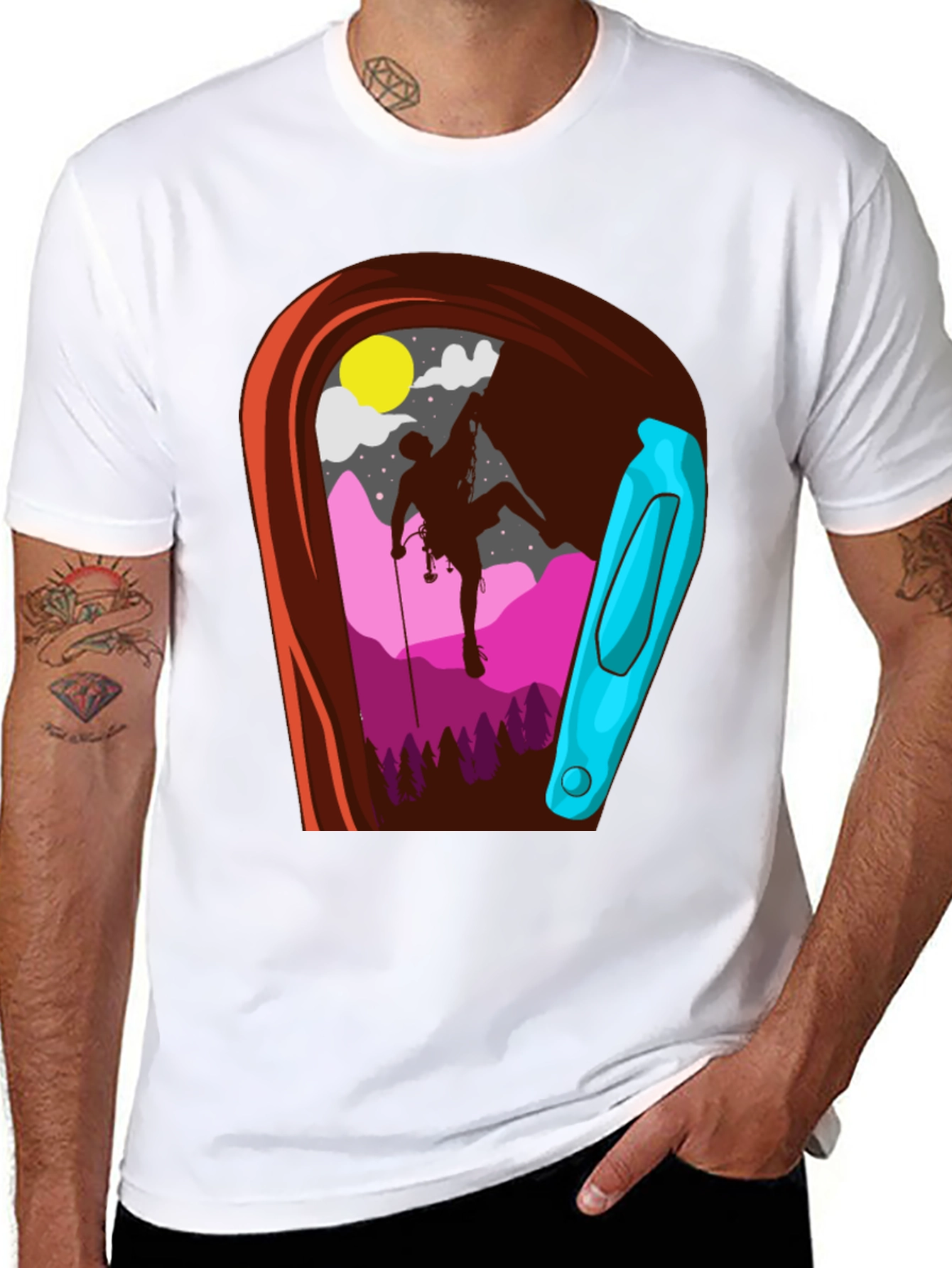 Climbing Carabiner Graphic T-Shirt