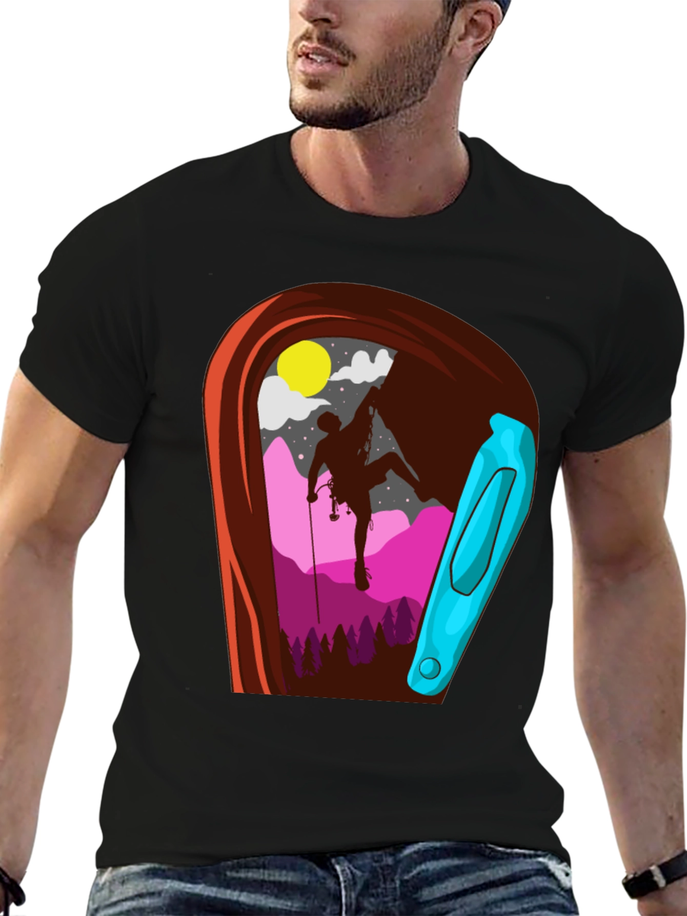 Climbing Carabiner Graphic T-Shirt