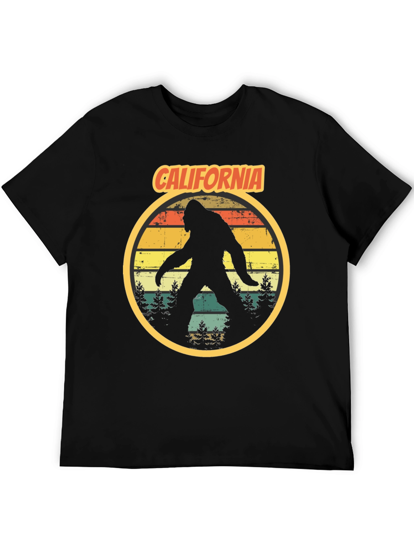 California Bigfoot T-Shirt Retro Sasquatch Tee