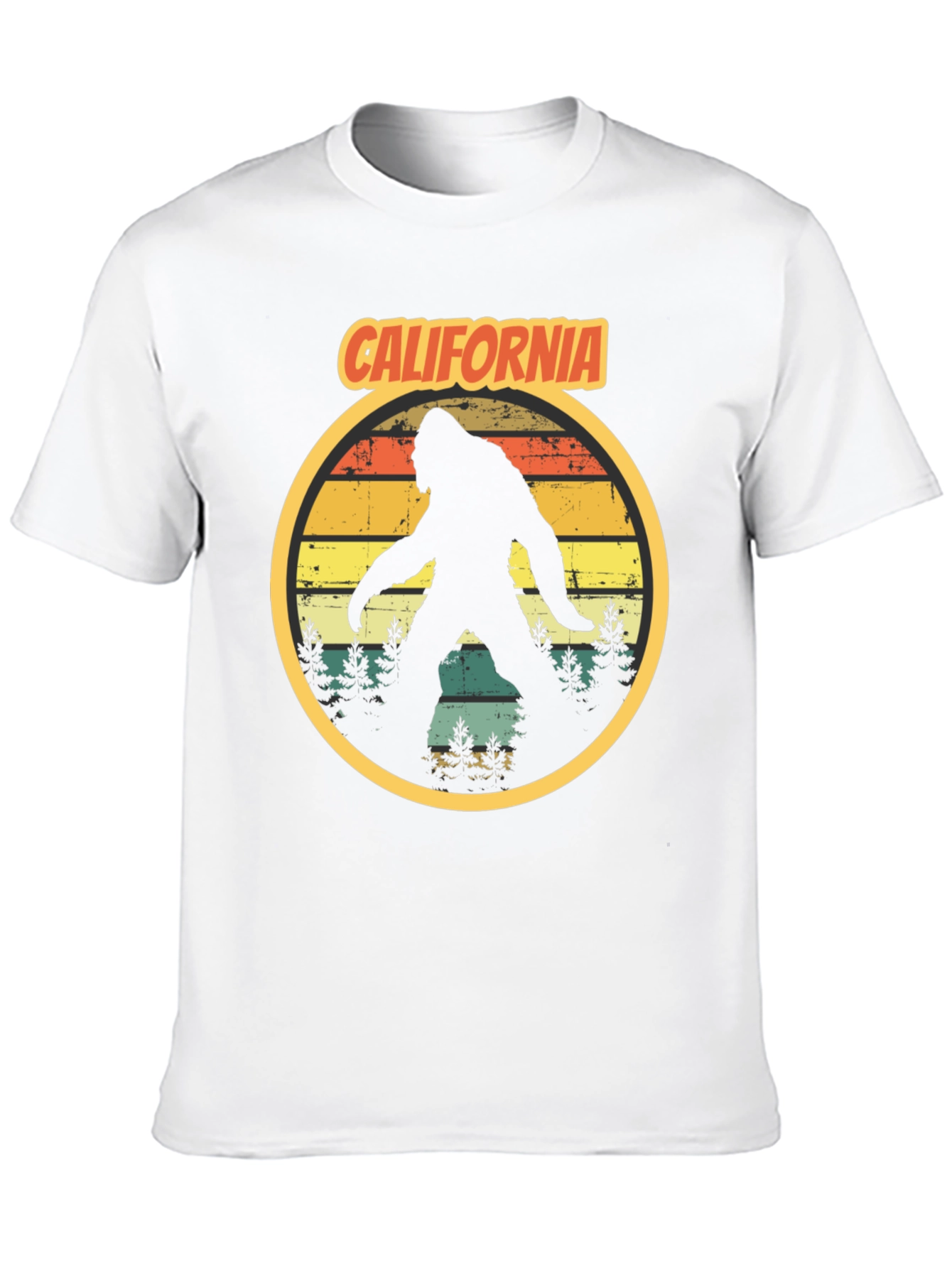 California Bigfoot T-Shirt Retro Sasquatch Tee