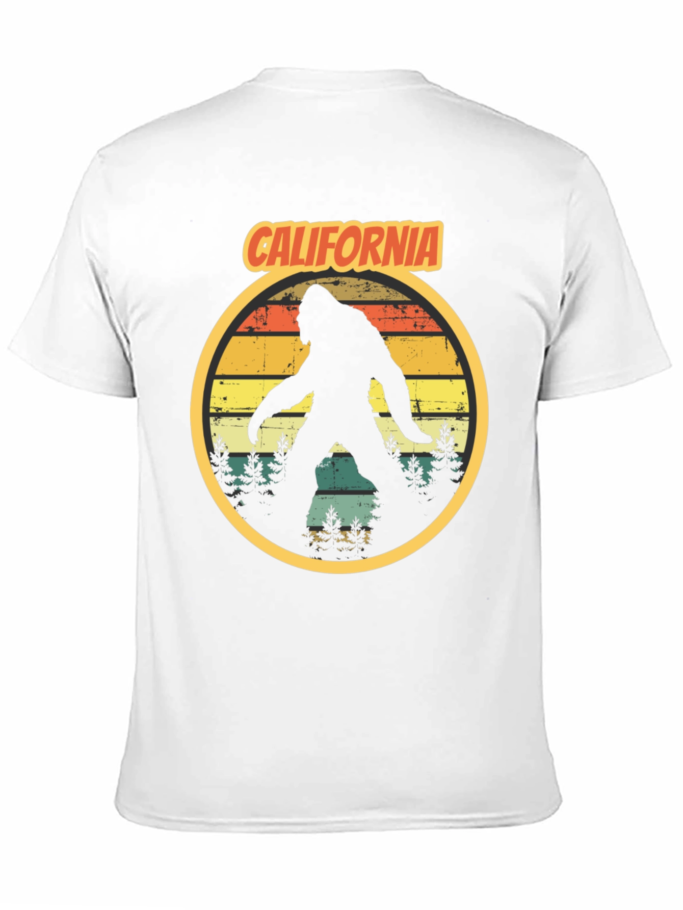California Bigfoot T-Shirt Retro Sasquatch Tee