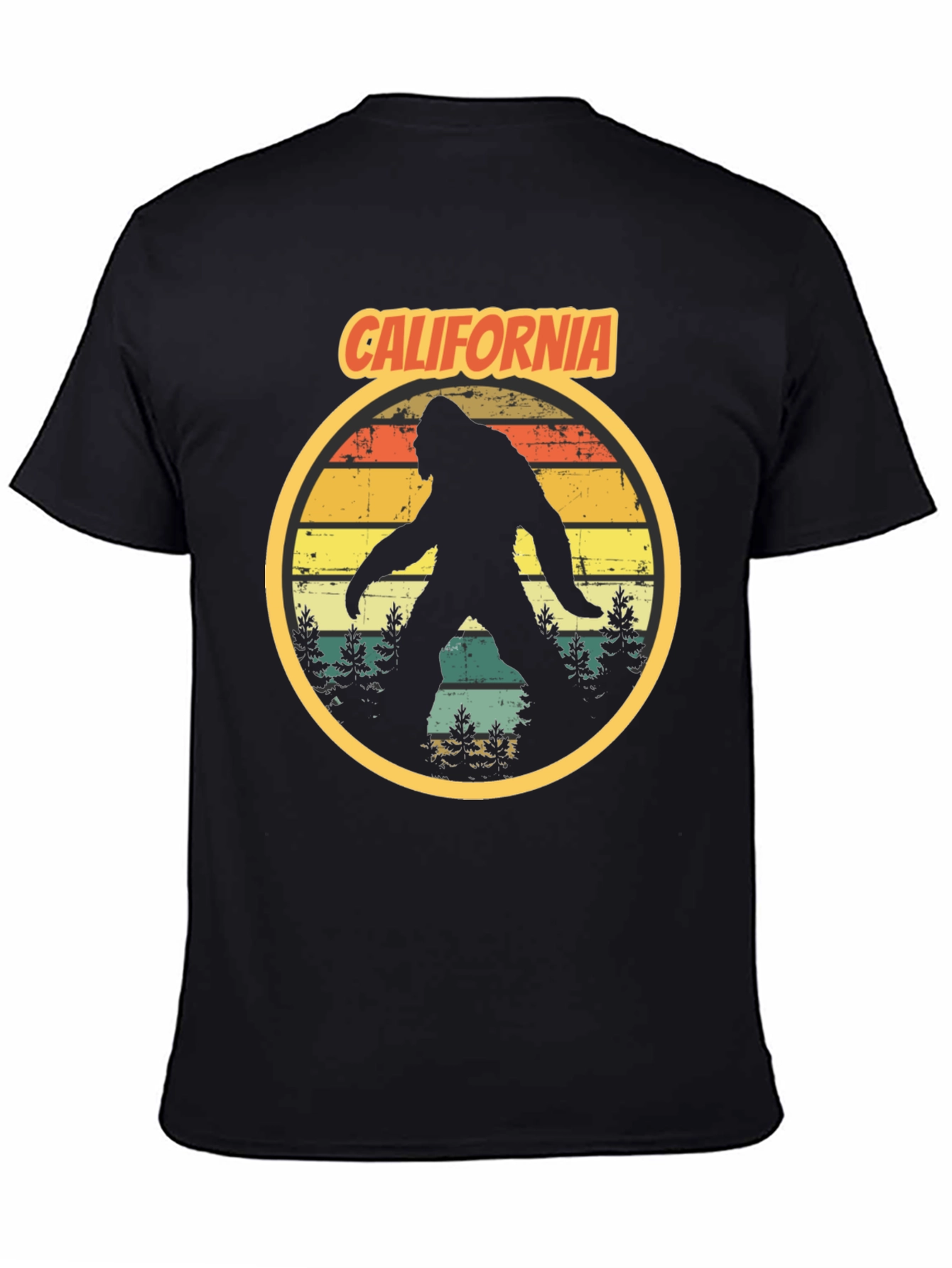 California Bigfoot T-Shirt Retro Sasquatch Tee