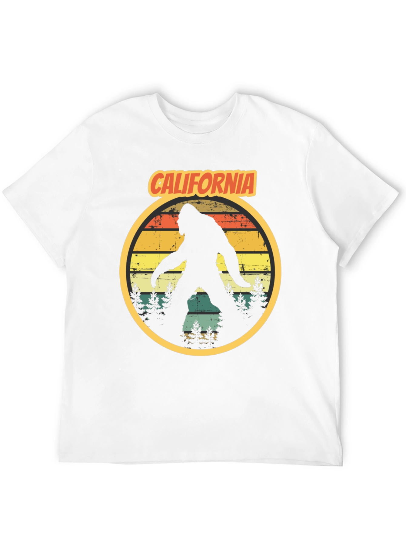 California Bigfoot T-Shirt Retro Sasquatch Tee